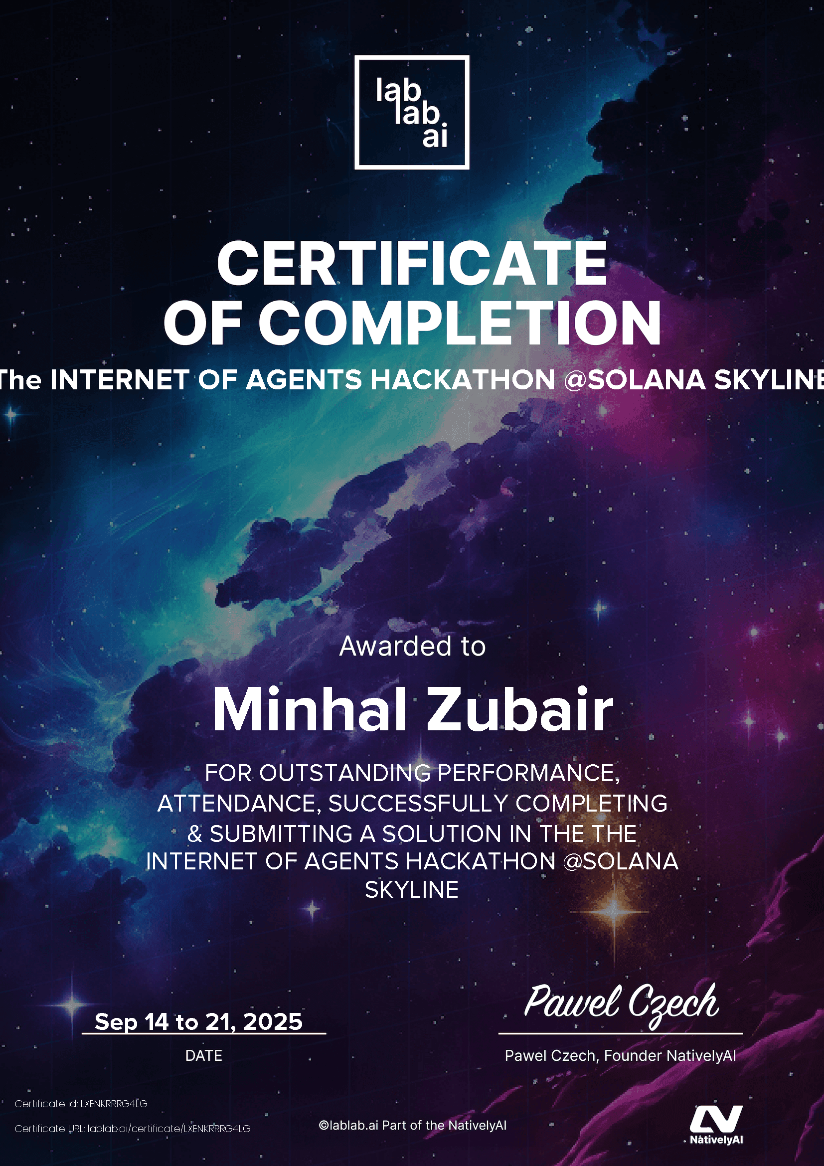 personal certificate