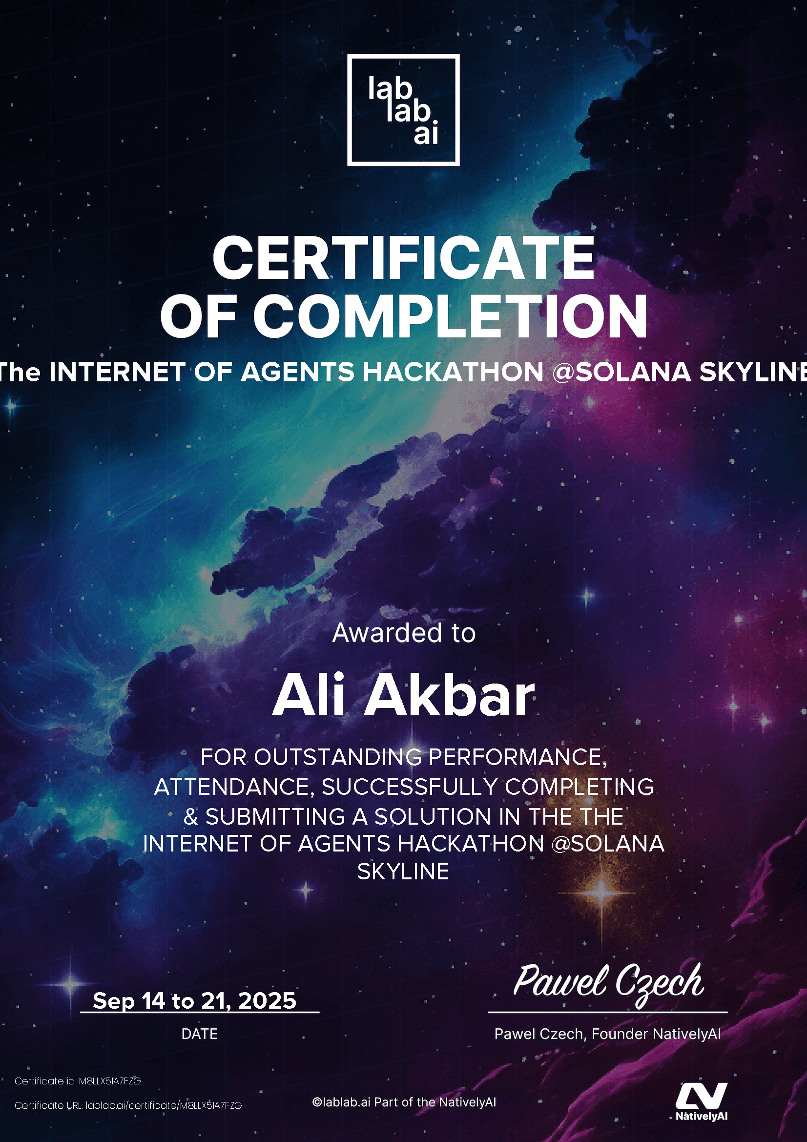 personal certificate