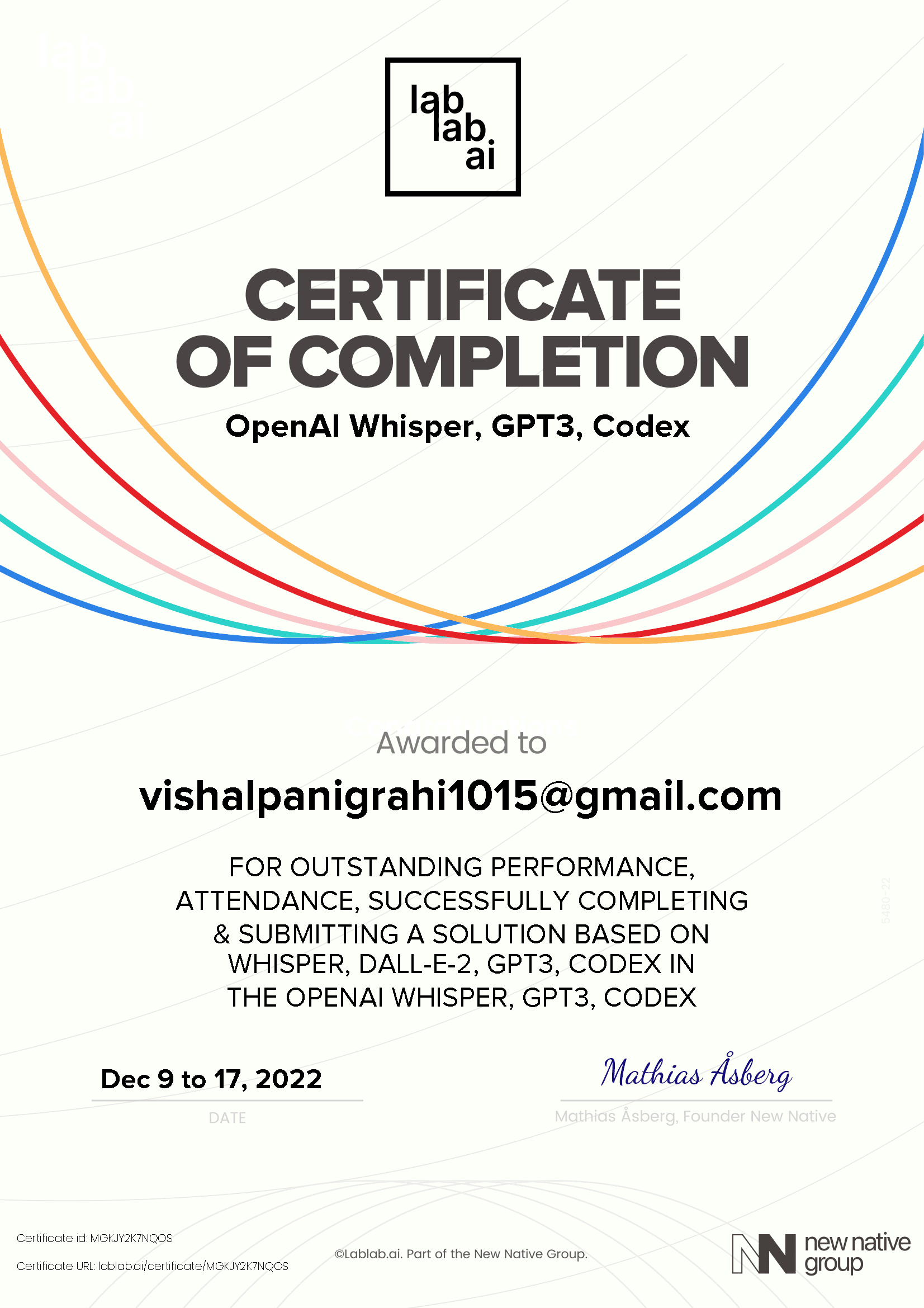 personal certificate