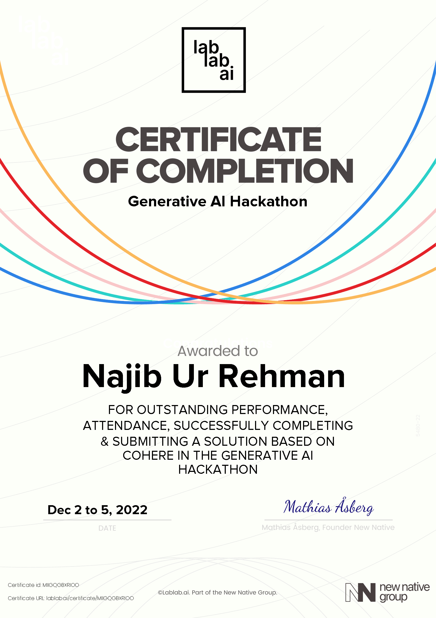 personal certificate