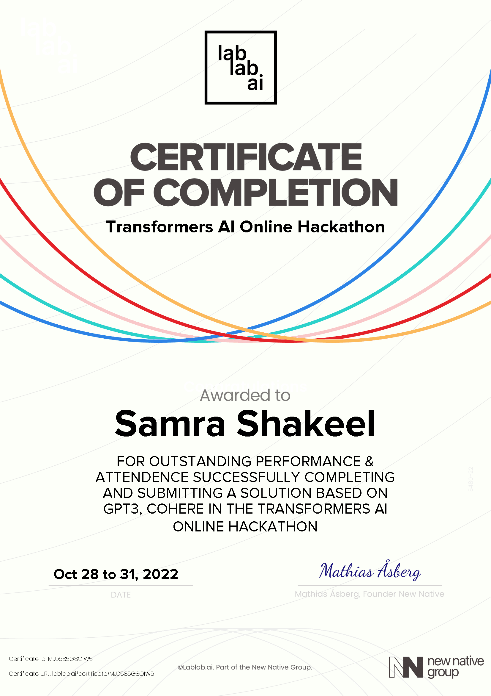 personal certificate