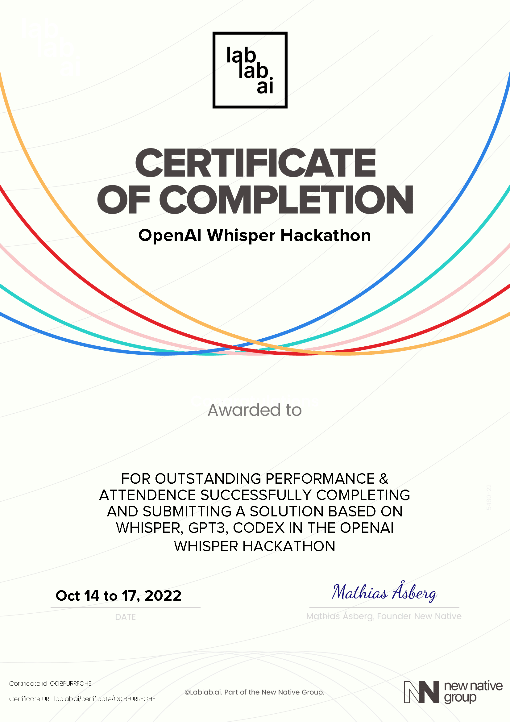 personal certificate