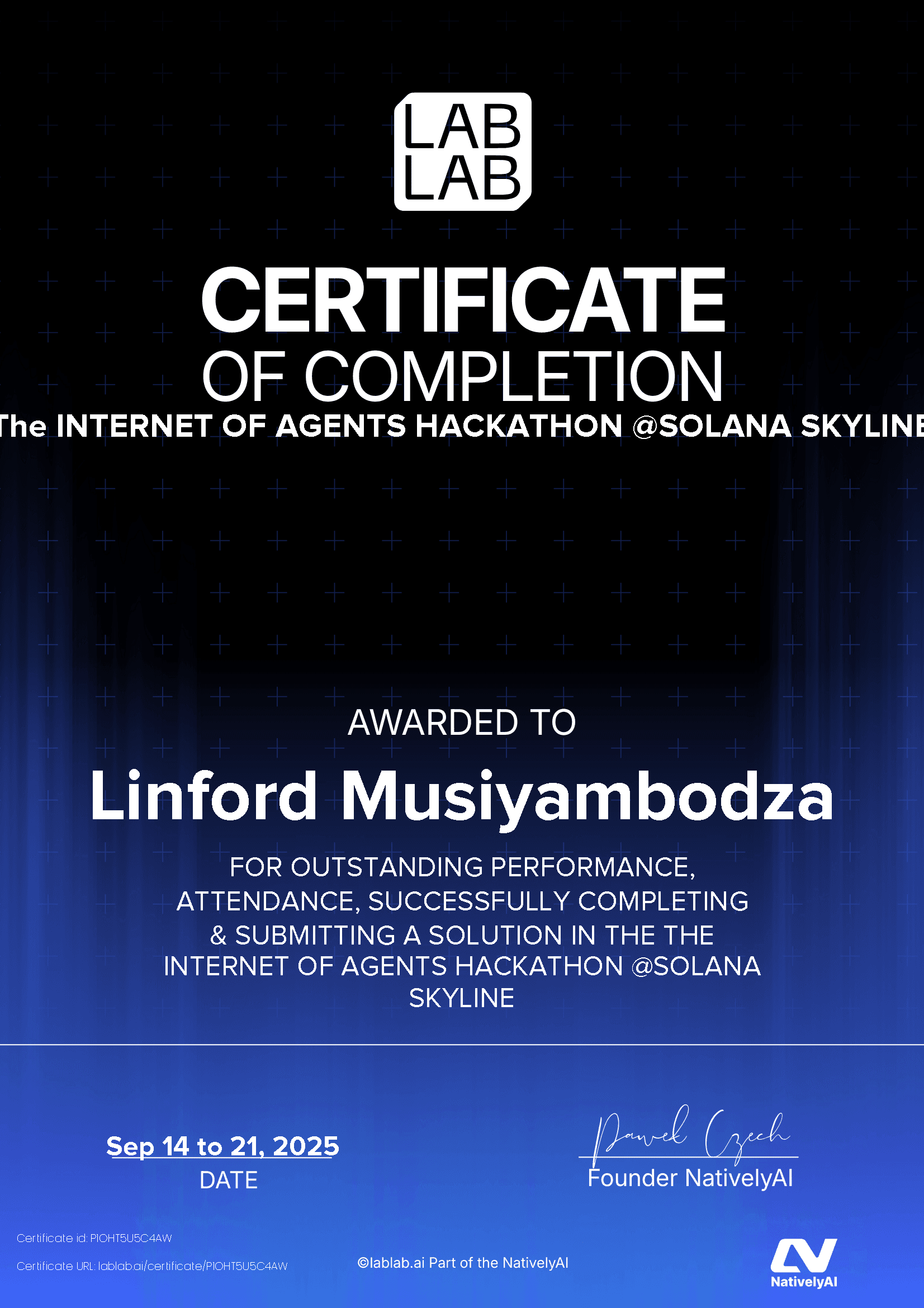 personal certificate