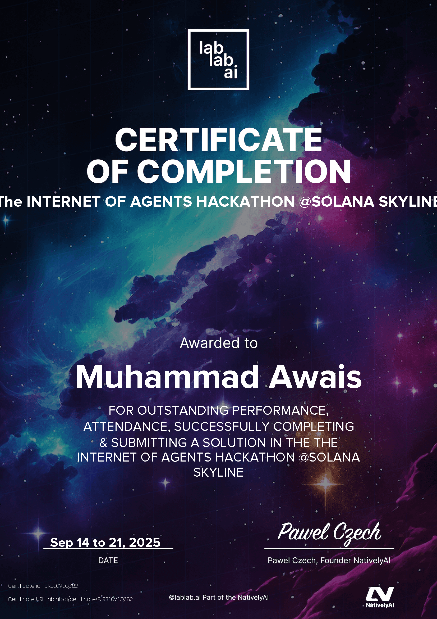 personal certificate