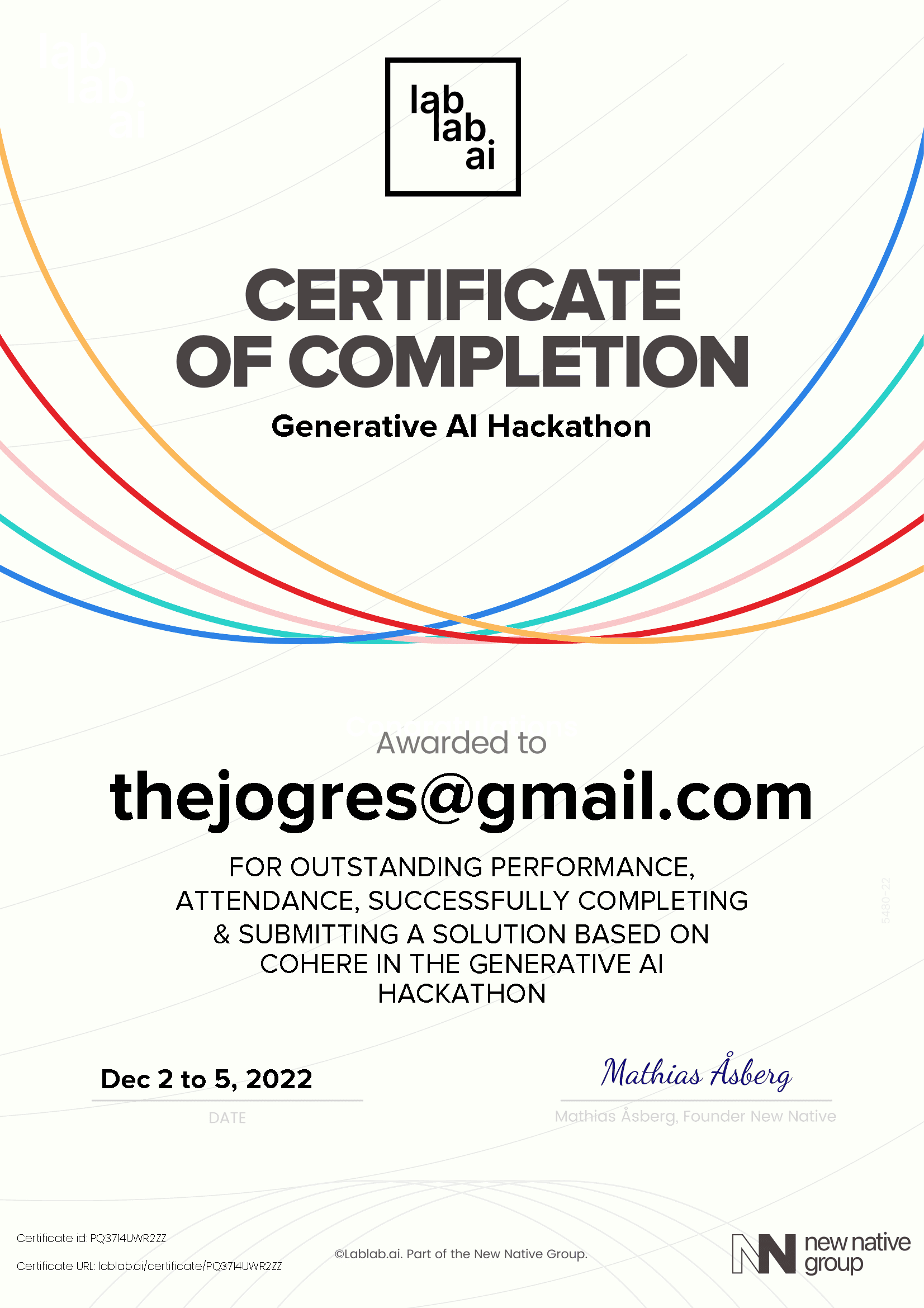 personal certificate