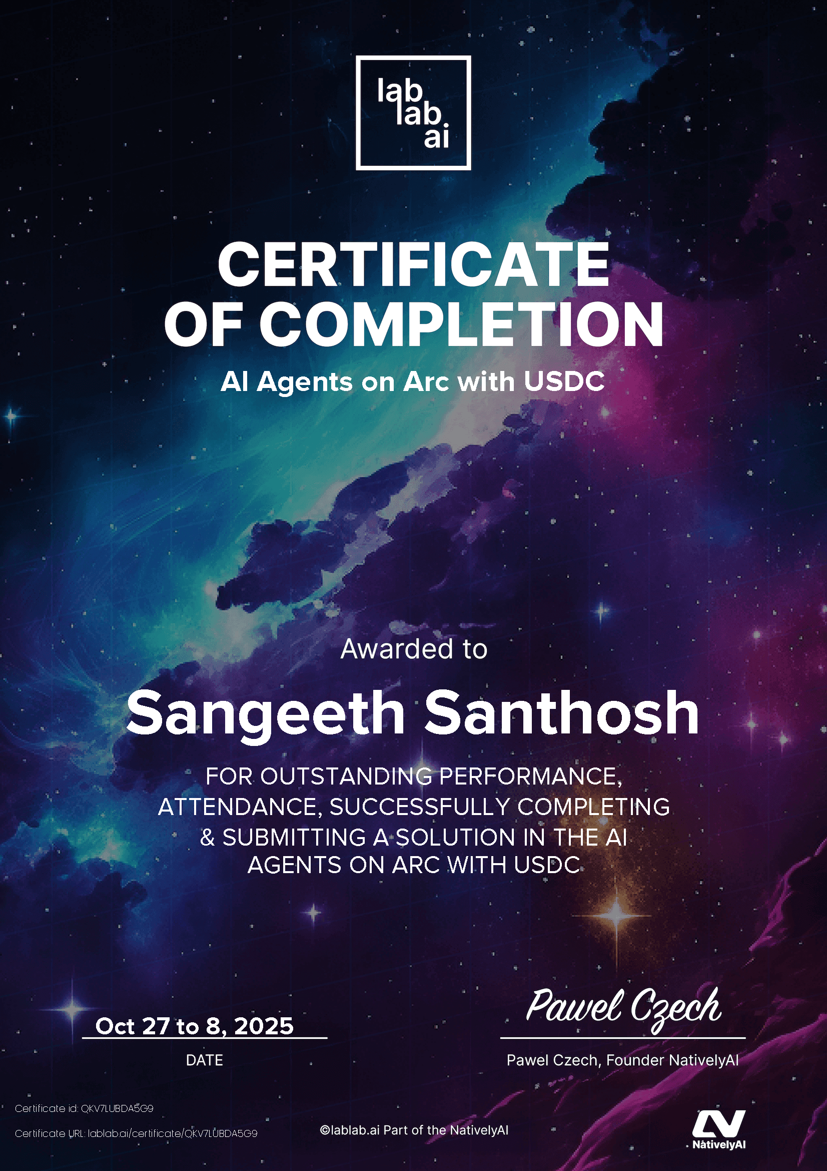 personal certificate
