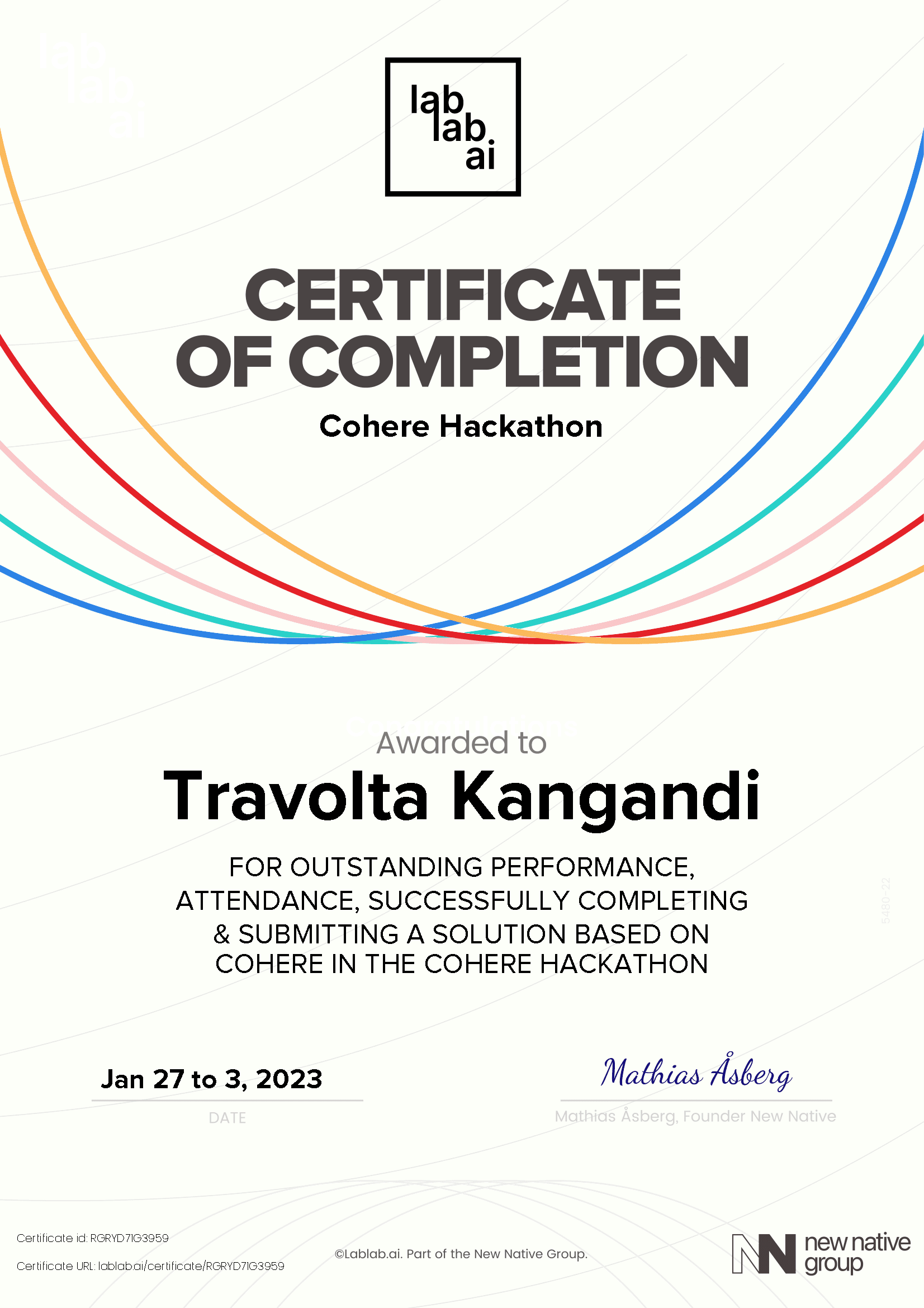 personal certificate