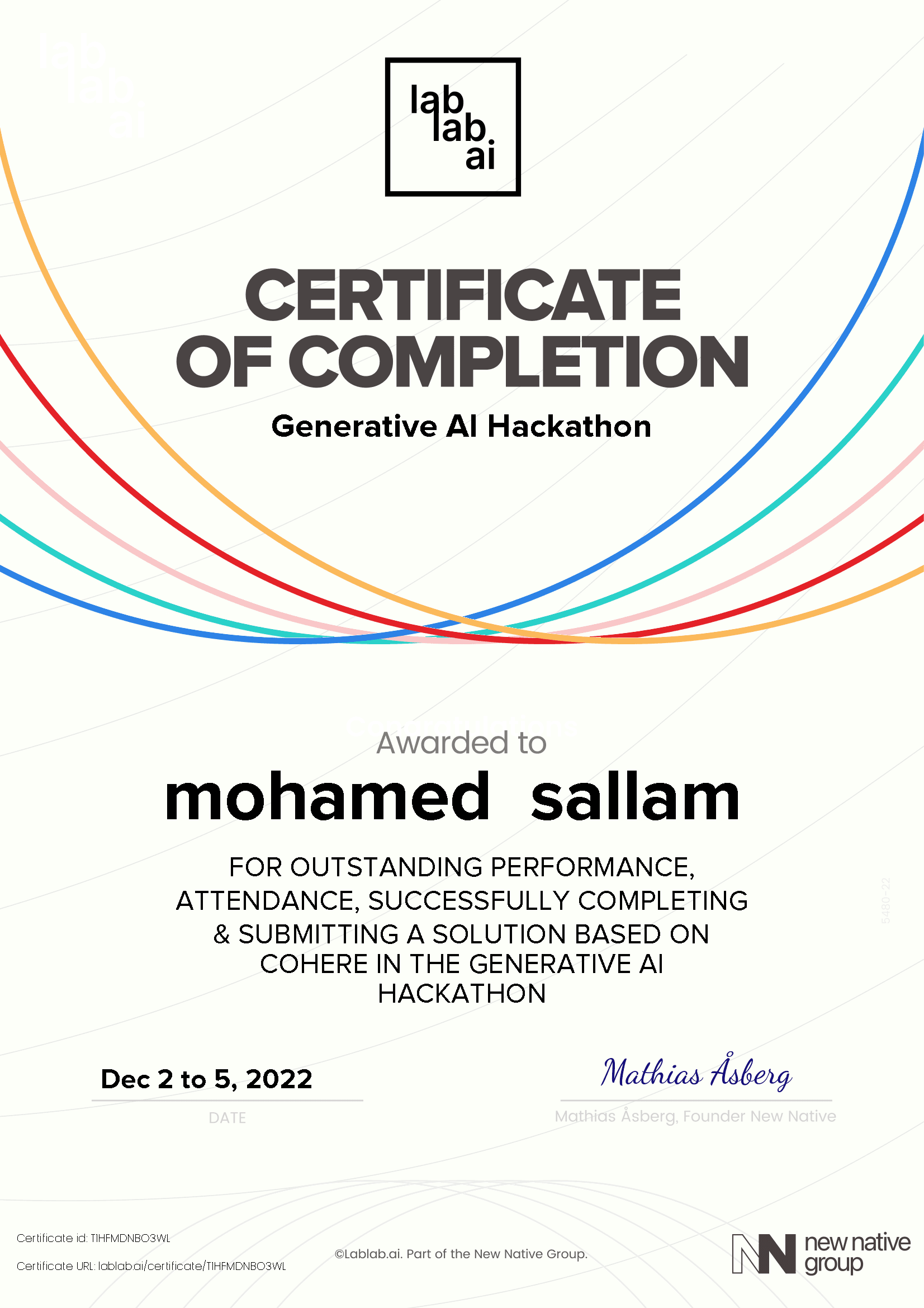 personal certificate