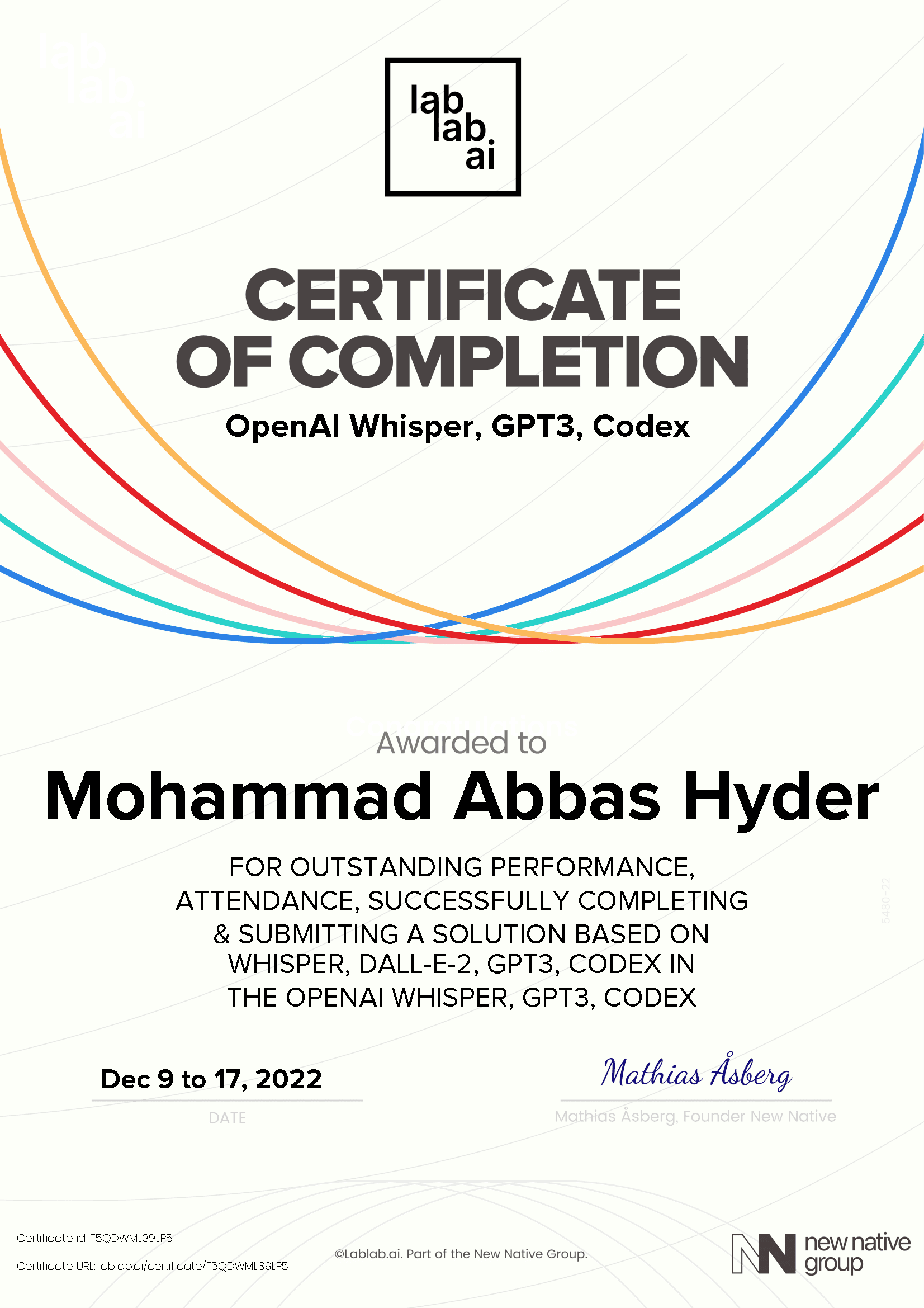 personal certificate