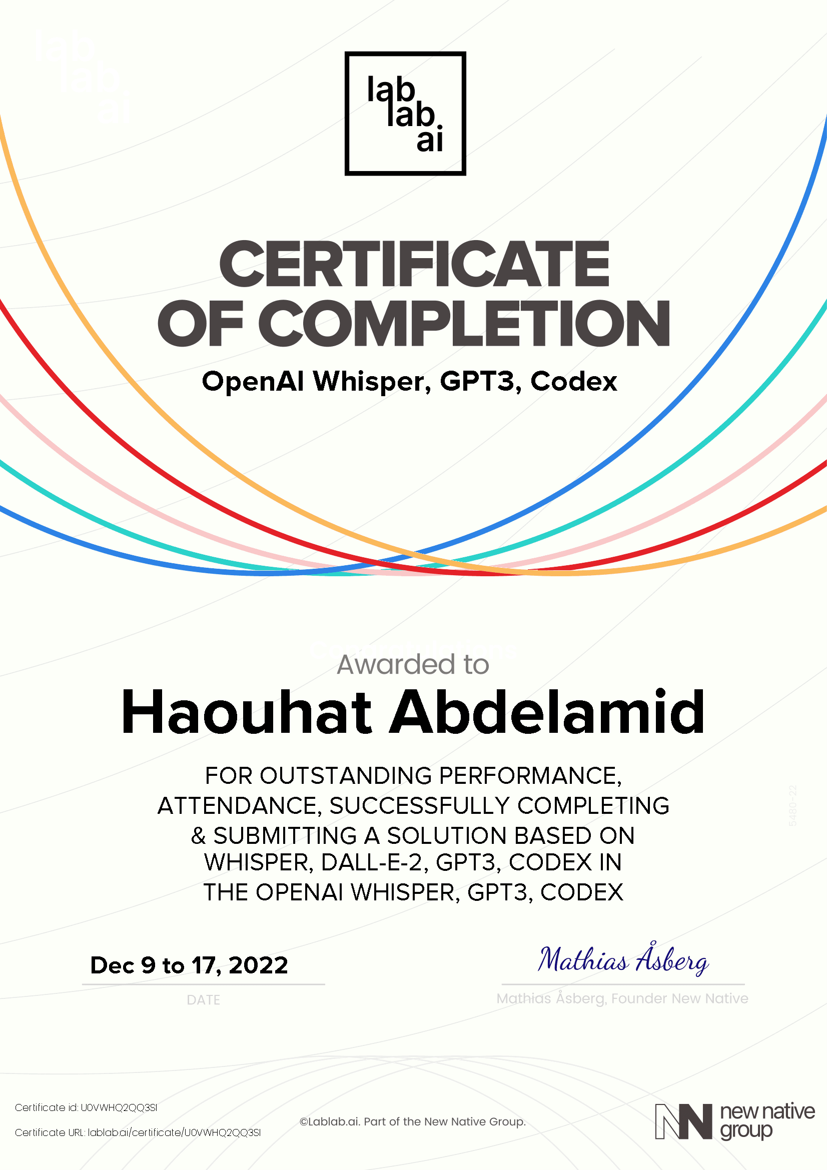 personal certificate