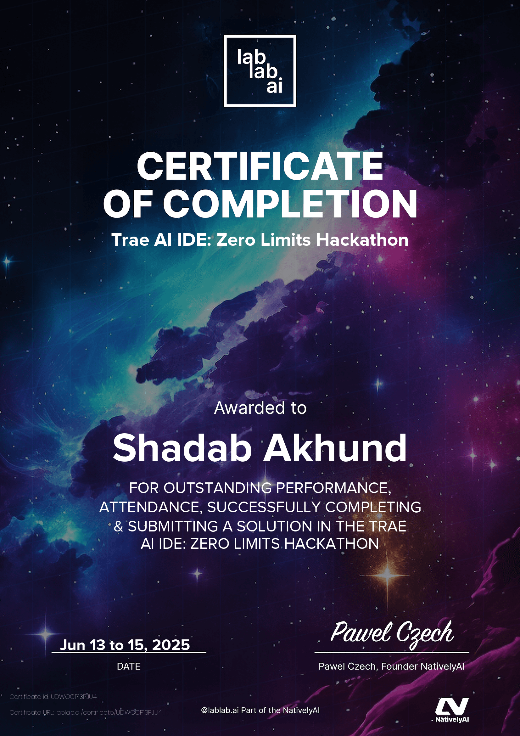 personal certificate