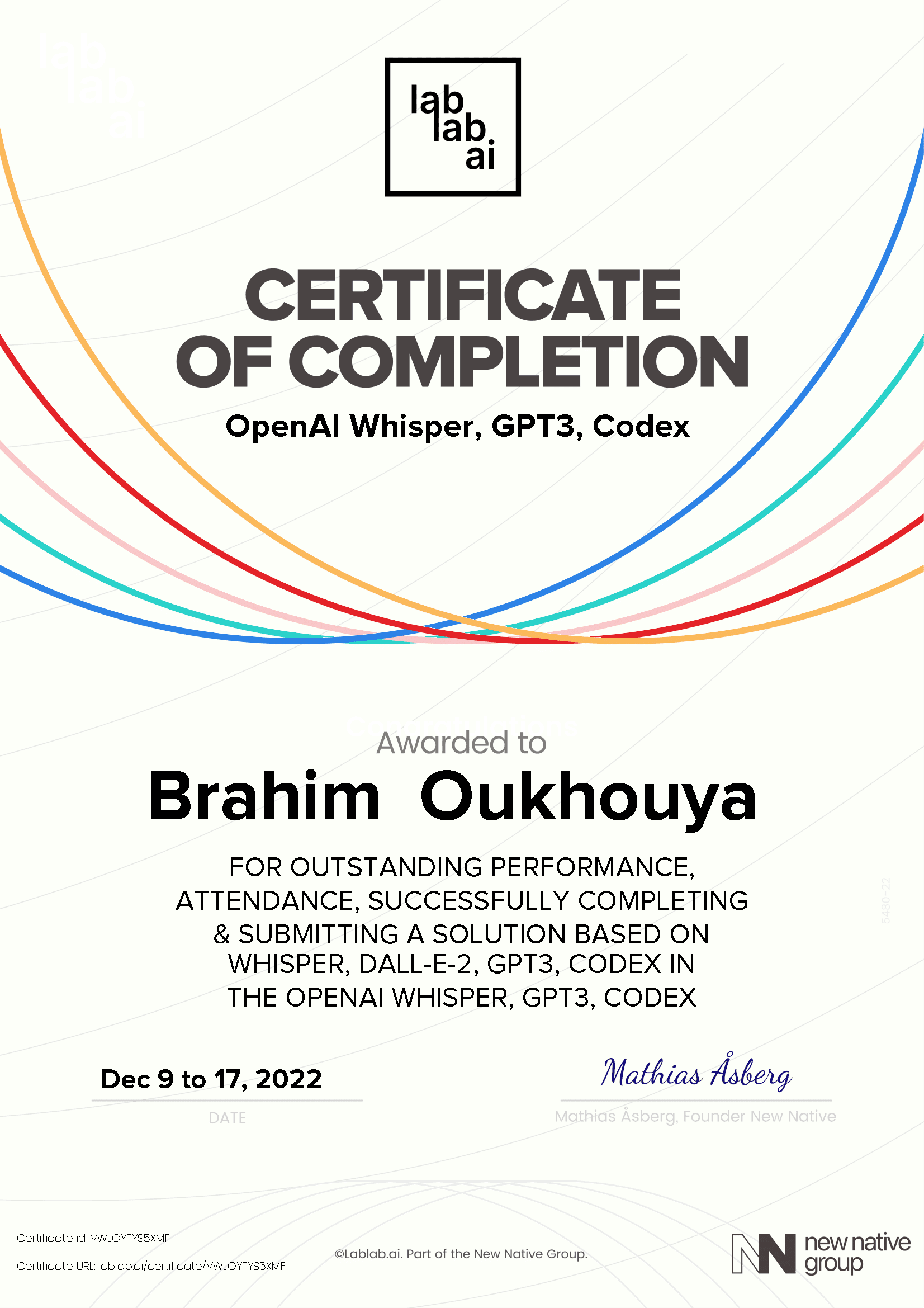 personal certificate