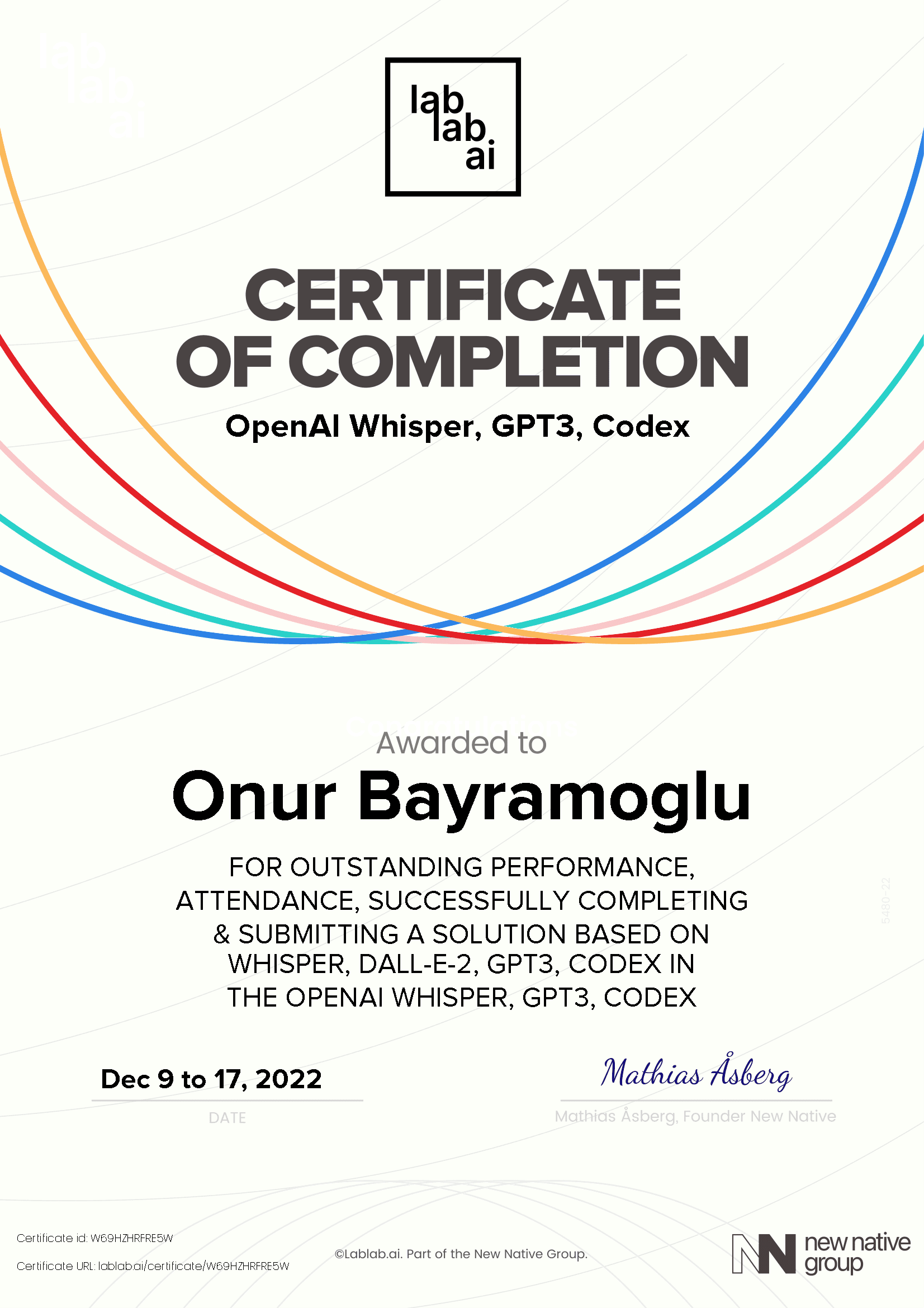 personal certificate