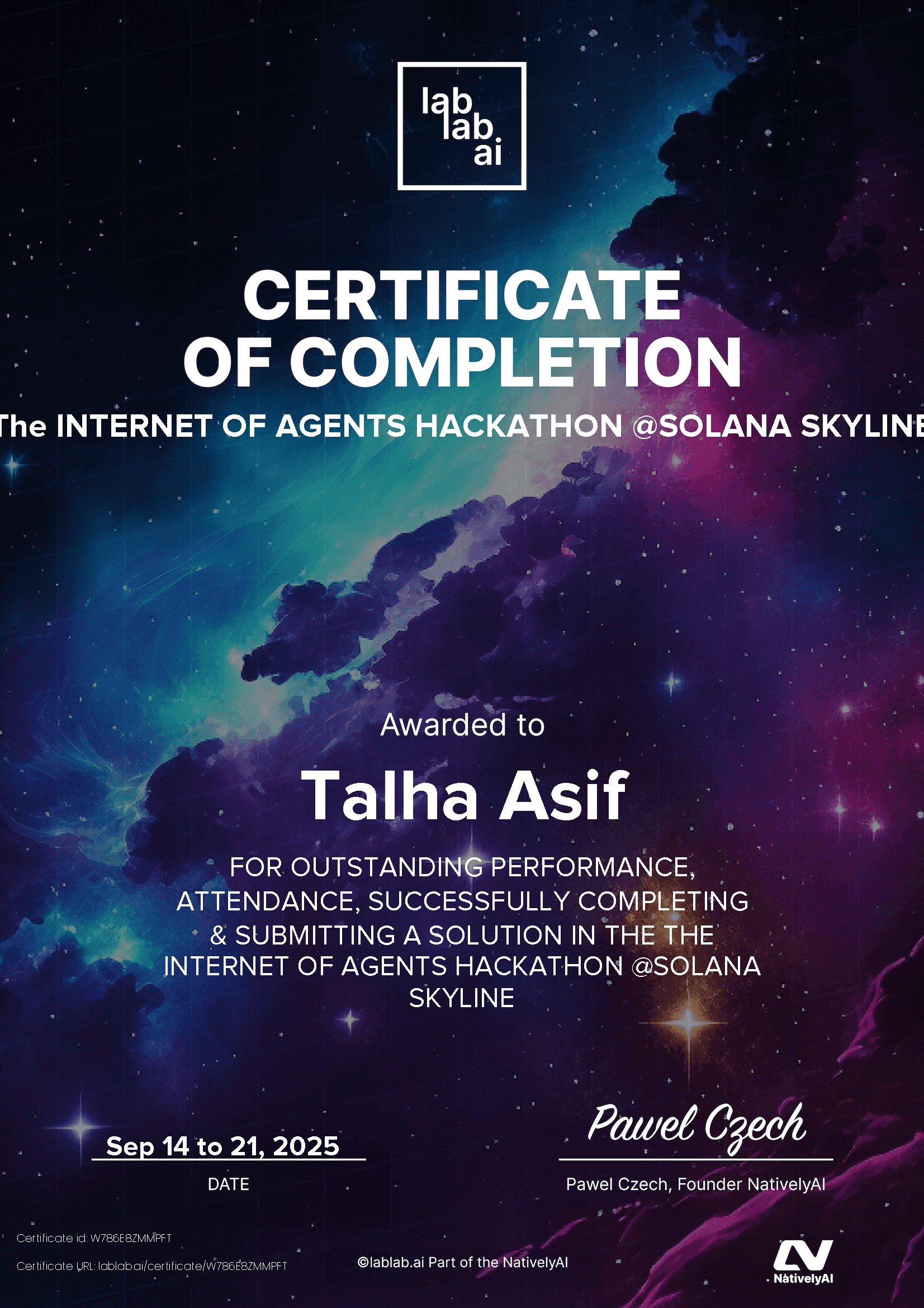 personal certificate