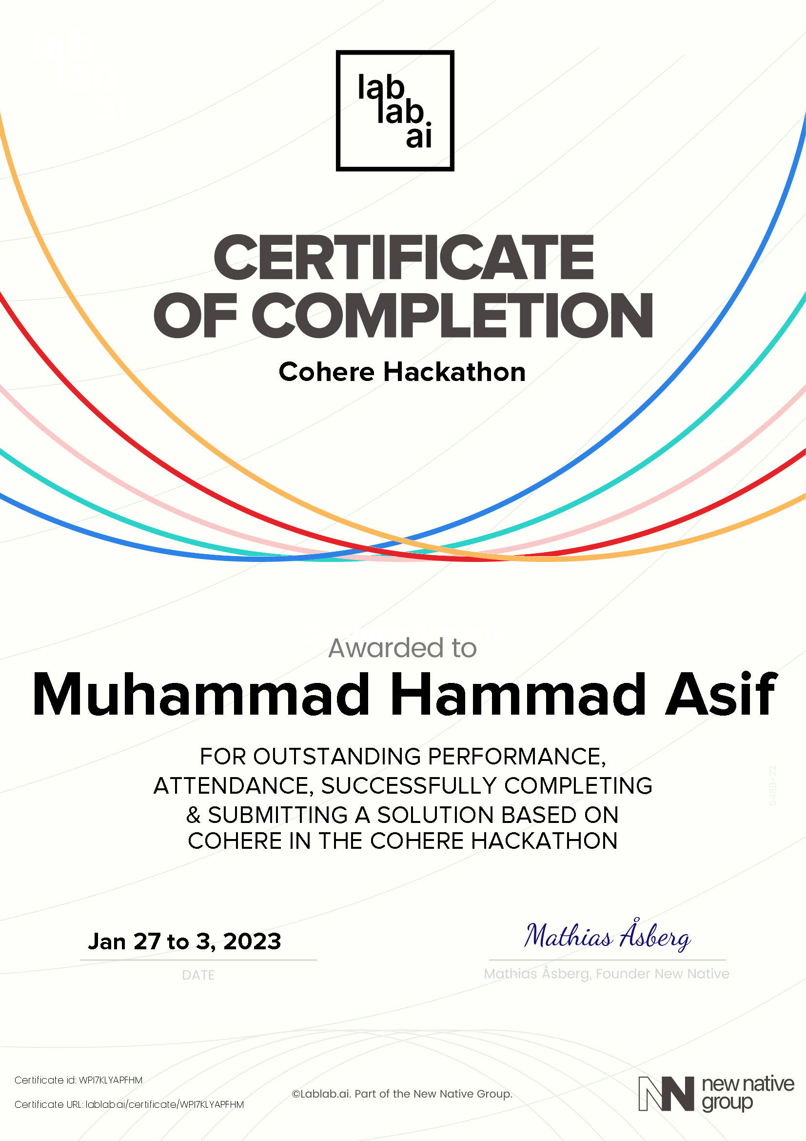 personal certificate