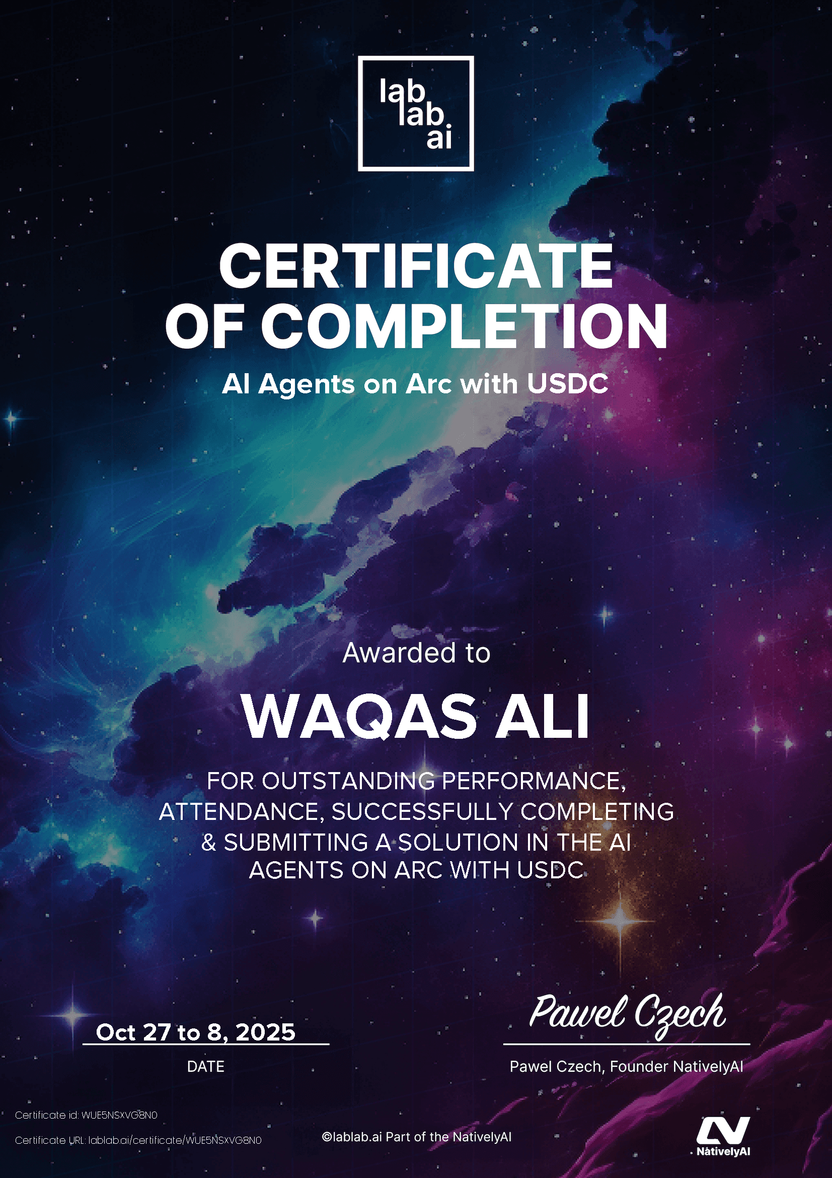 personal certificate