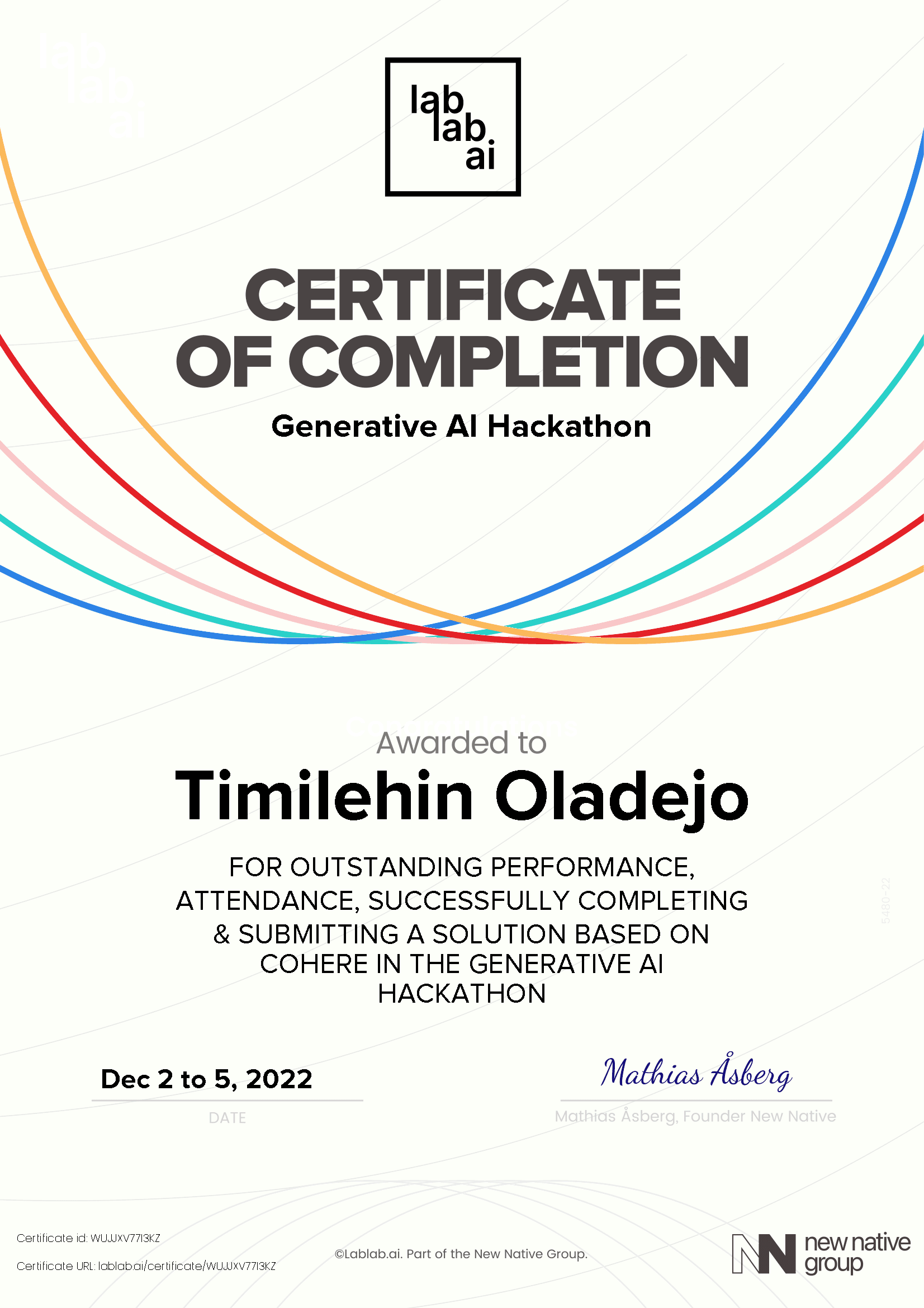 personal certificate