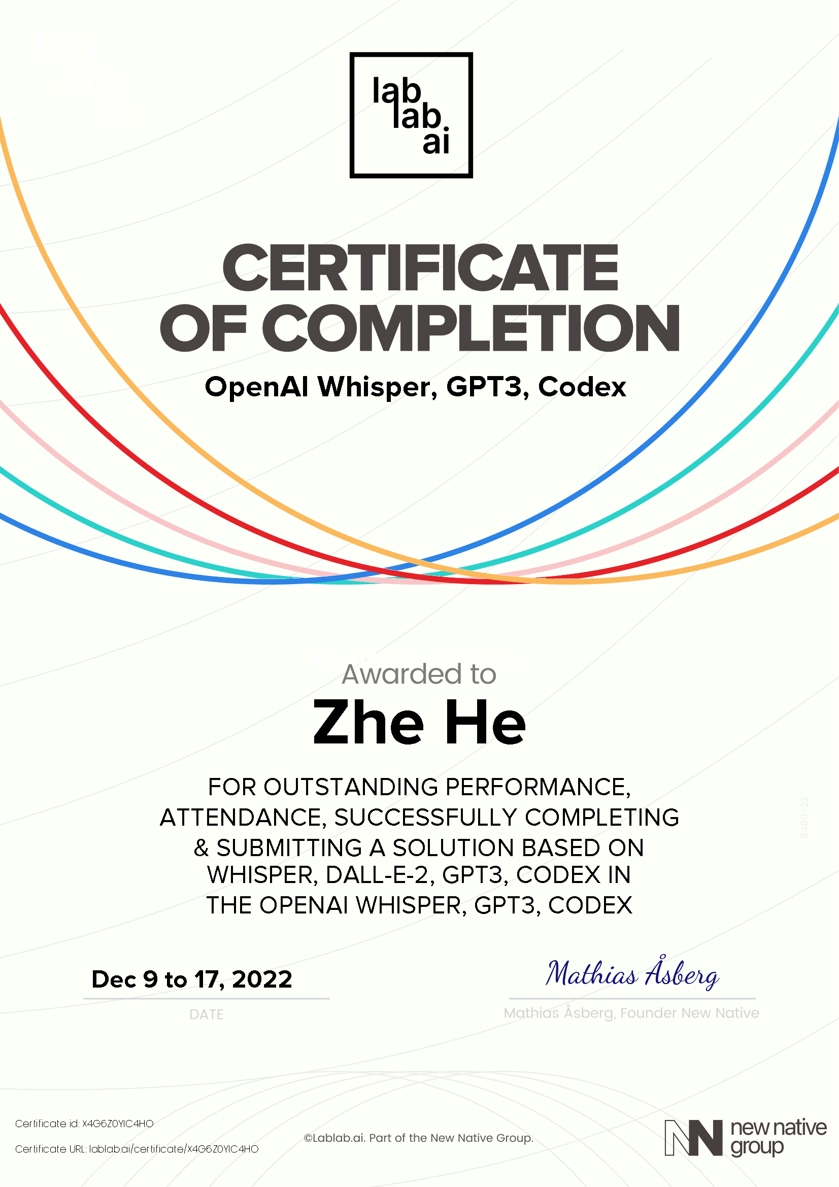 personal certificate