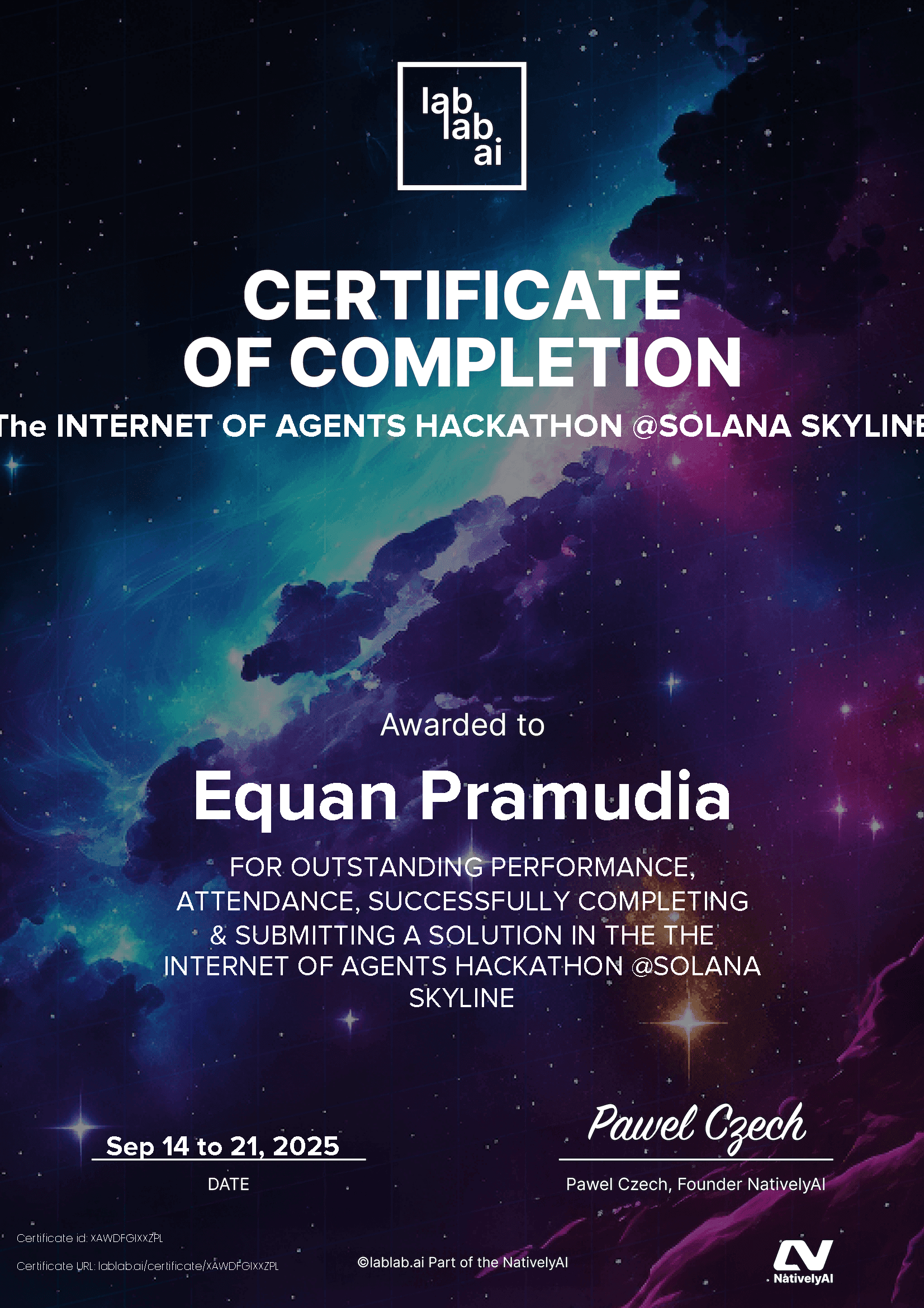 personal certificate