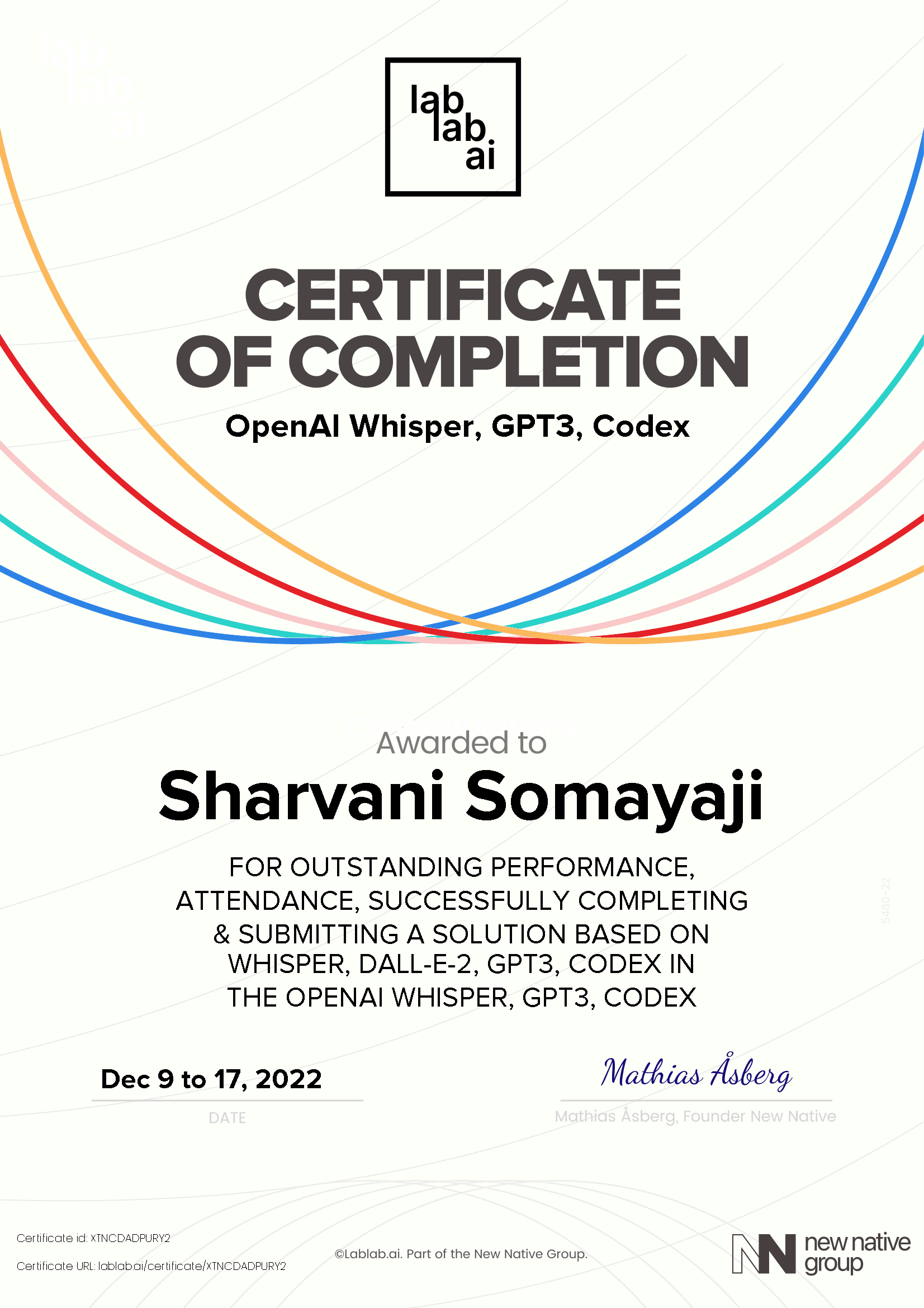 personal certificate