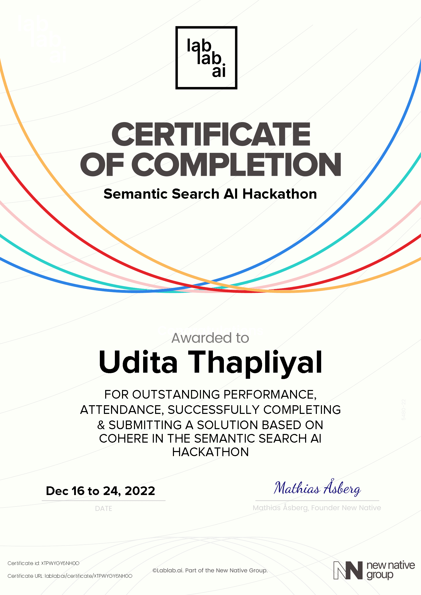 personal certificate