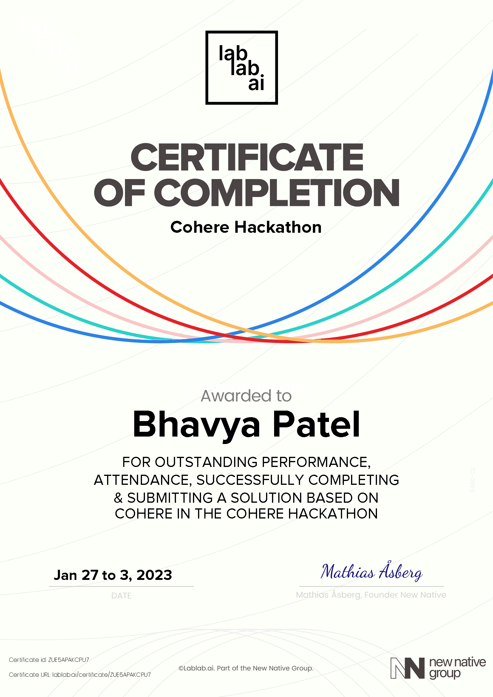 personal certificate