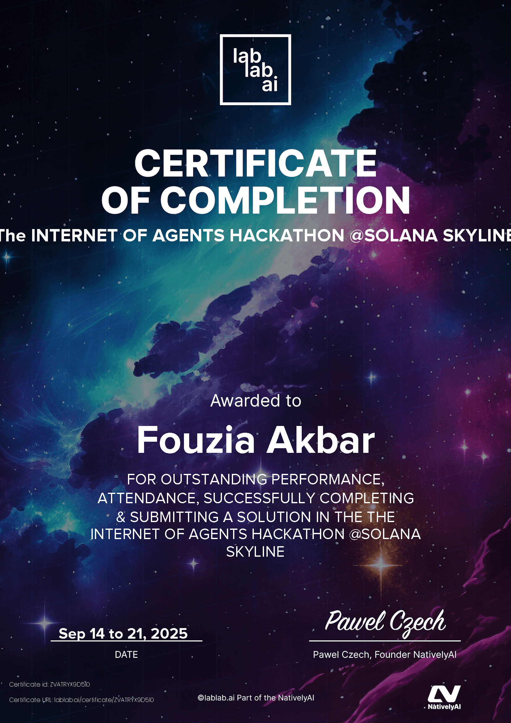 personal certificate