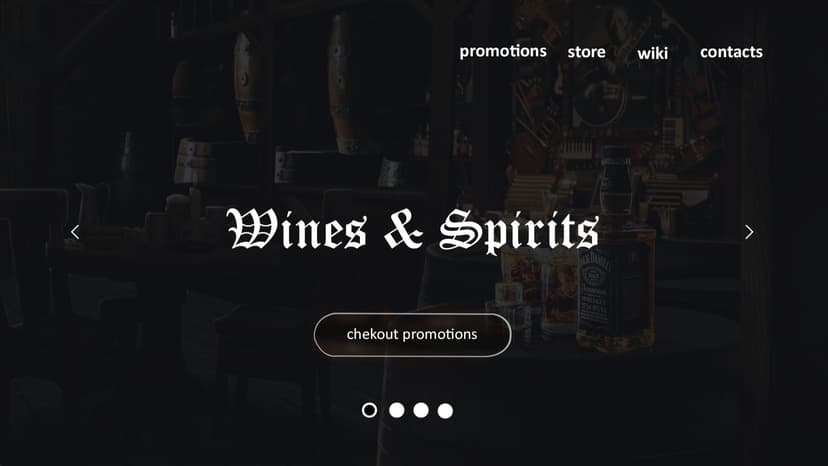 Wines and spirits website