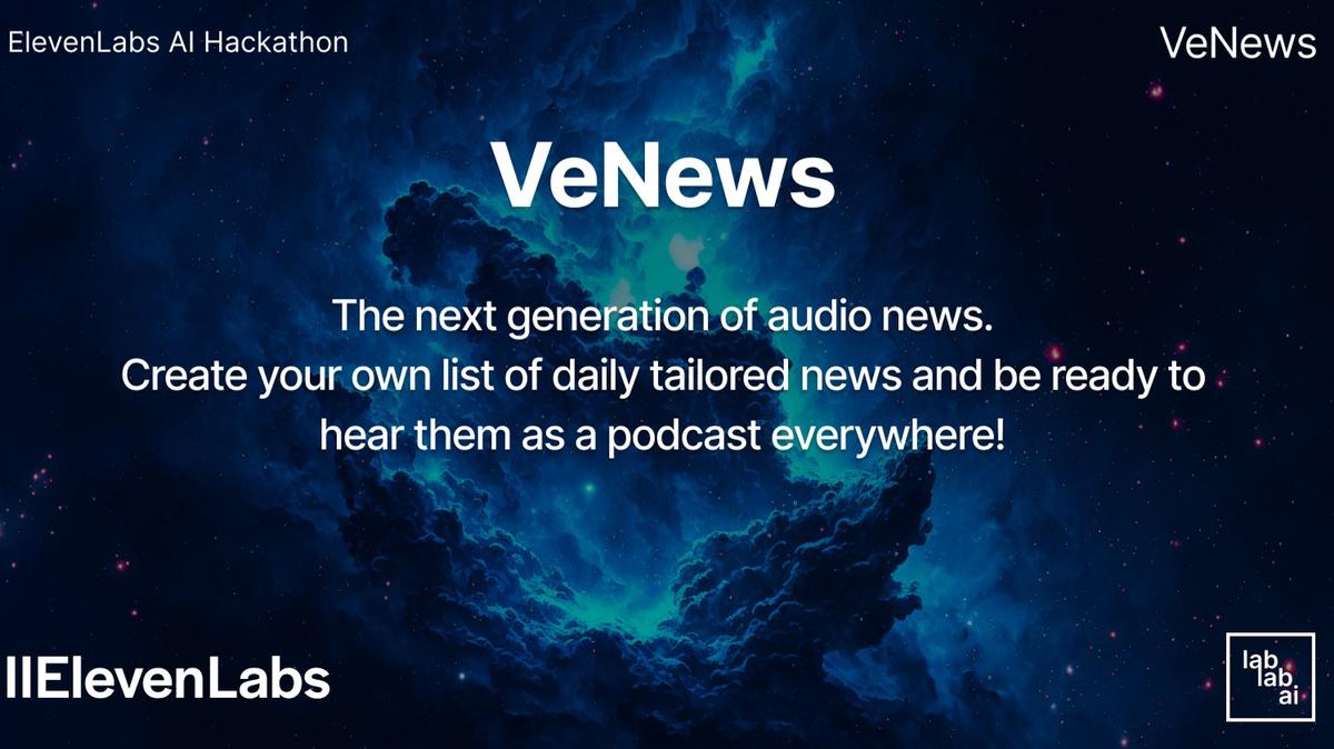 VeNews The next generation of audio news