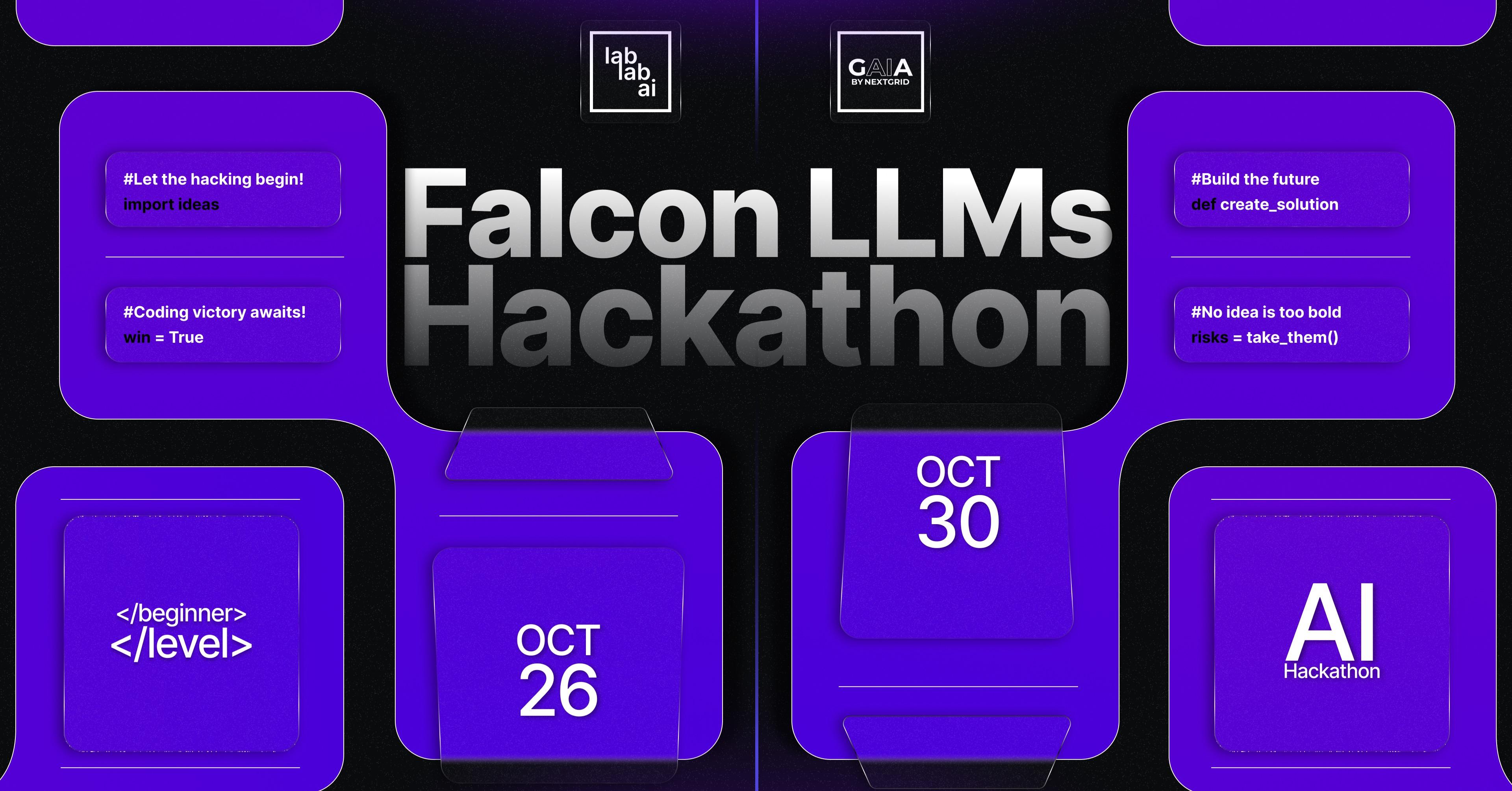 Falcon LLMs Hackathon sponsored by GAIA image