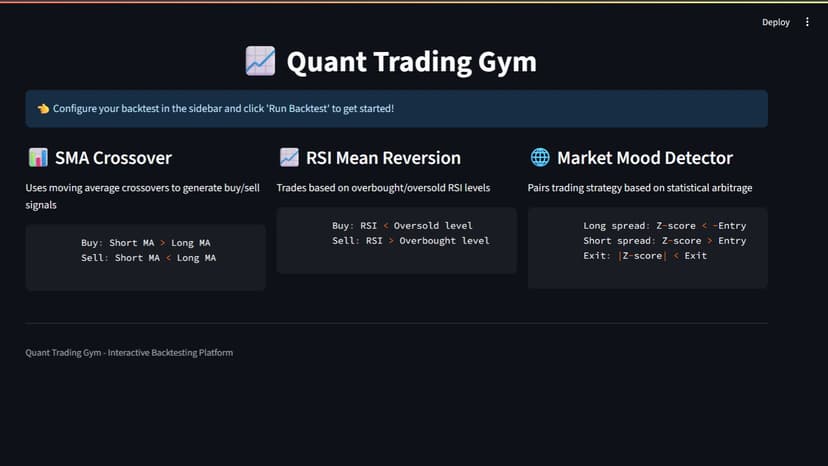 Quant Trading Gym