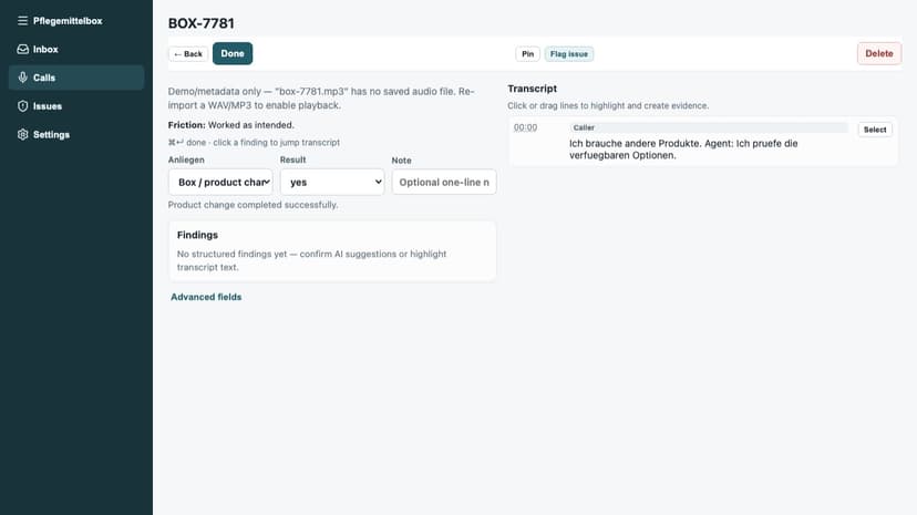 Pflegemittelbox QA