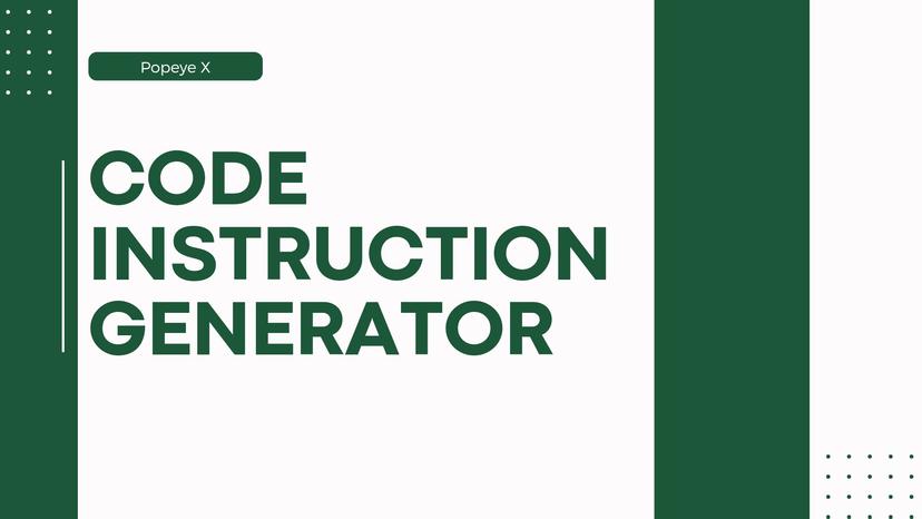 Code Instructions Generator