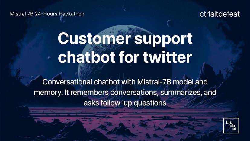 Customer support chatbot for twitter