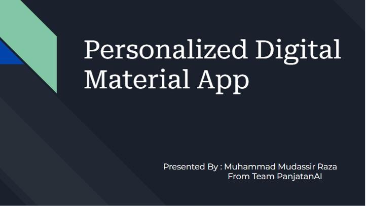 Personalized Digital Material Making App