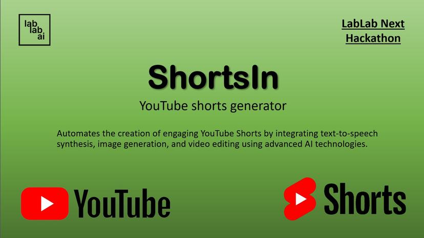 YouTube shorts generator - ShortsIn