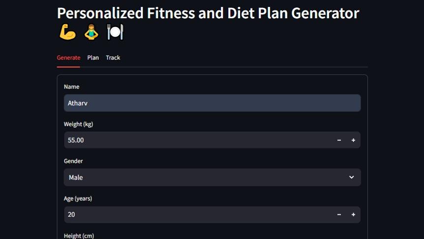 Personalized Fitness and Diet Plan model