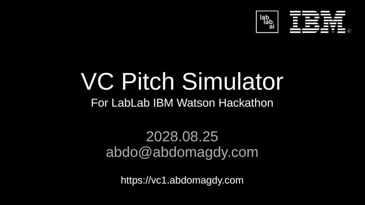 VC Pitch Simulation and Dashboard