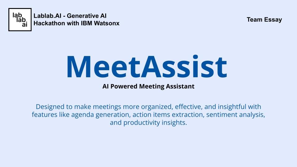 MeetAssist - AI-Powered Meetings Assistant