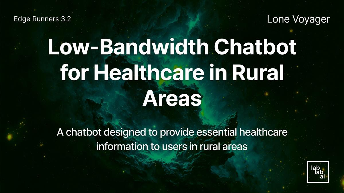 LowBandwidth Chatbot for Healthcare in Rural Areas