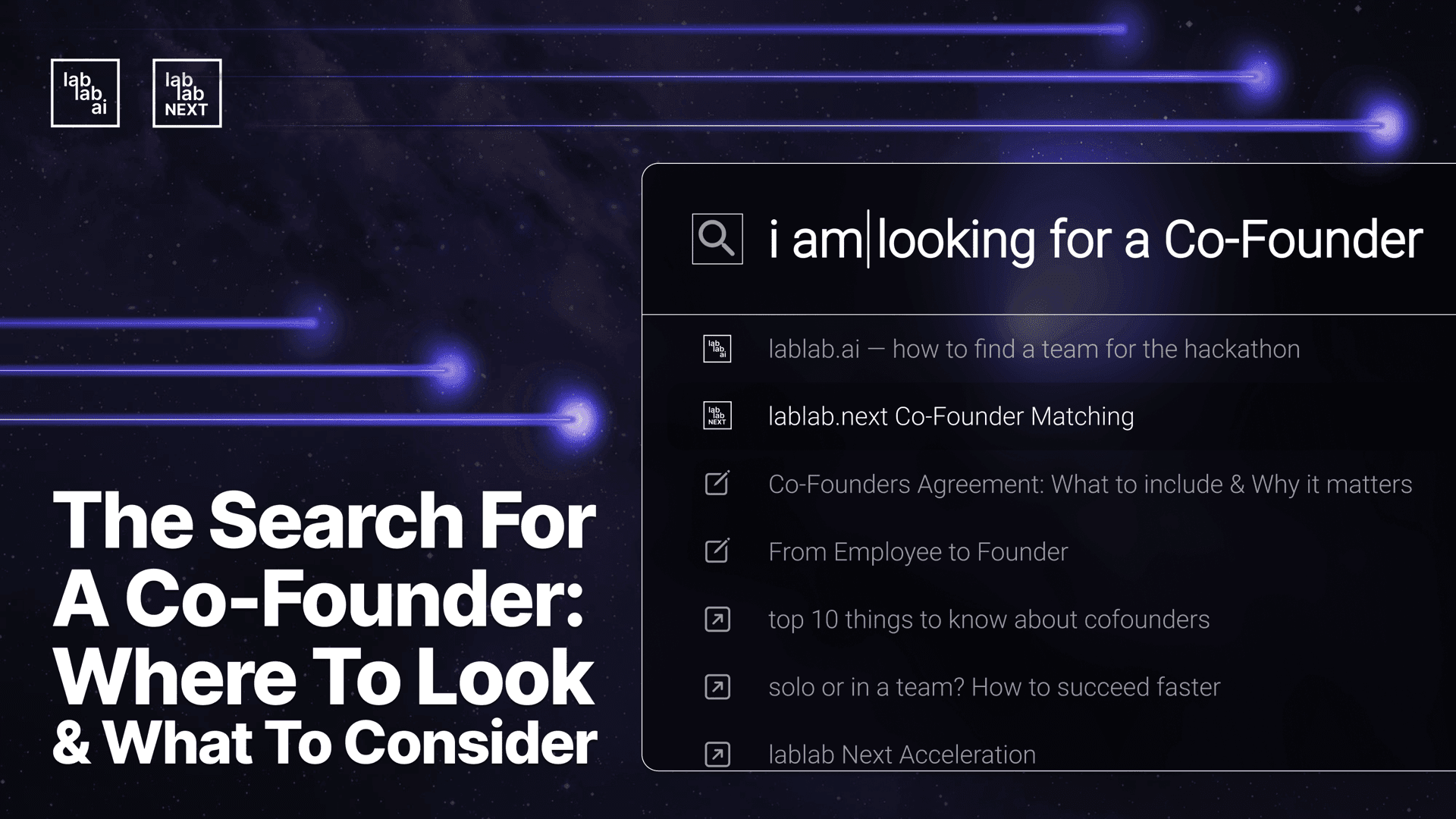 The Search for a Co-Founder: Where to Look and What to Consider