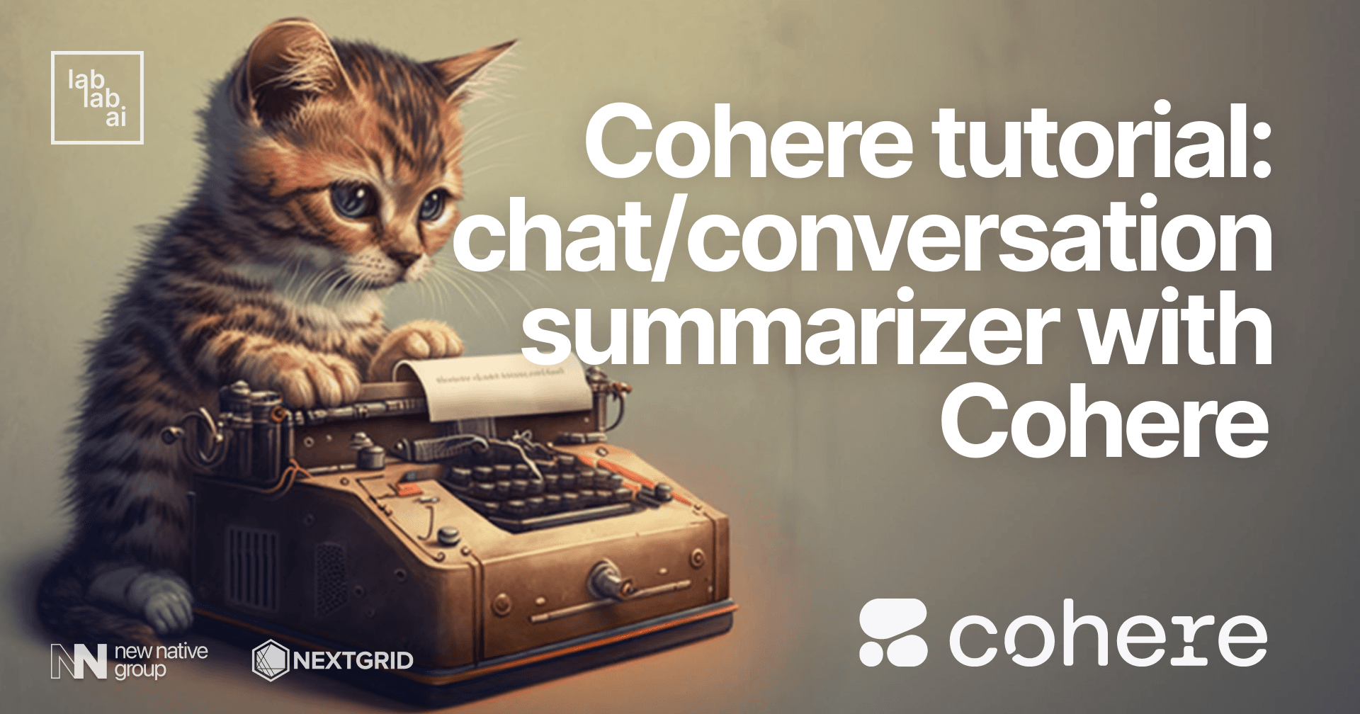 Cohere tutorial: chat/conversation Summarizer with Cohere
