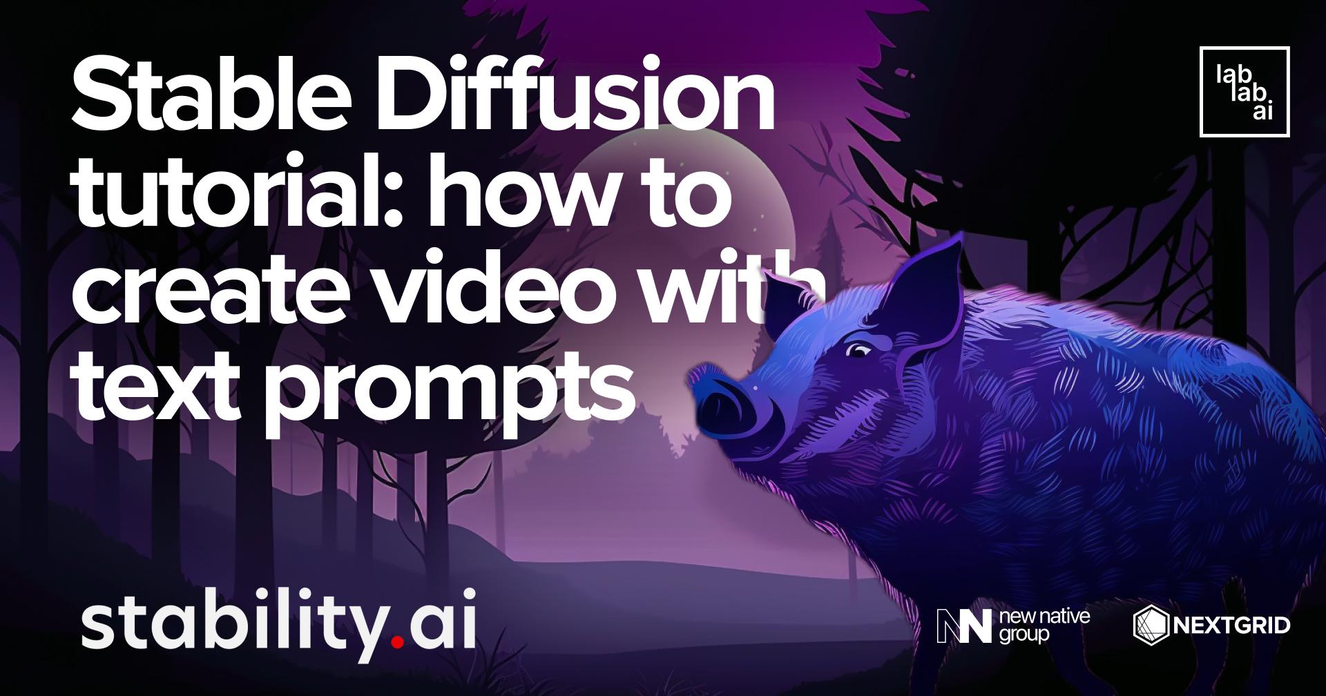 Stable Diffusion tutorial: how to create video with text prompts