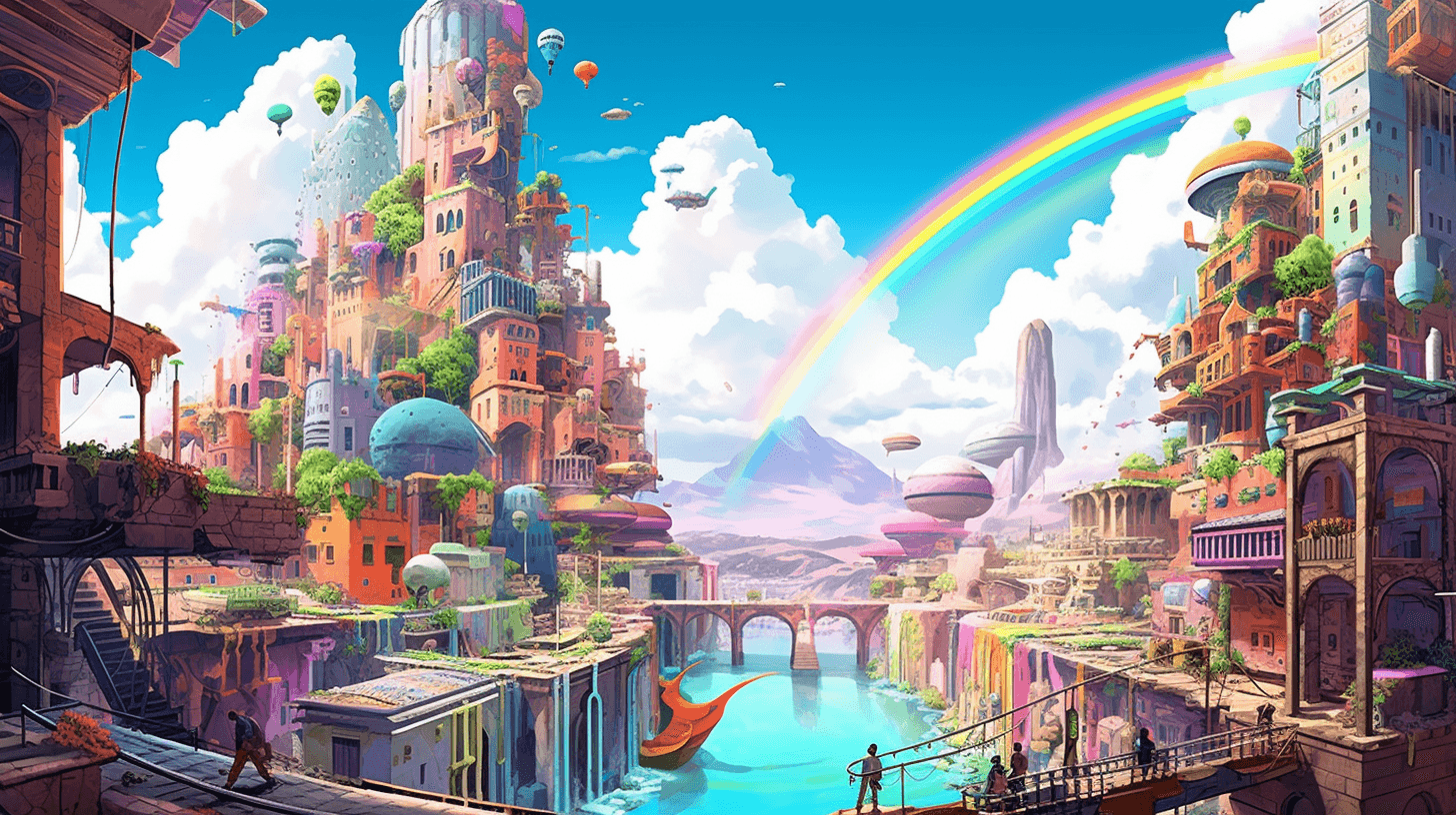 a rainbow city