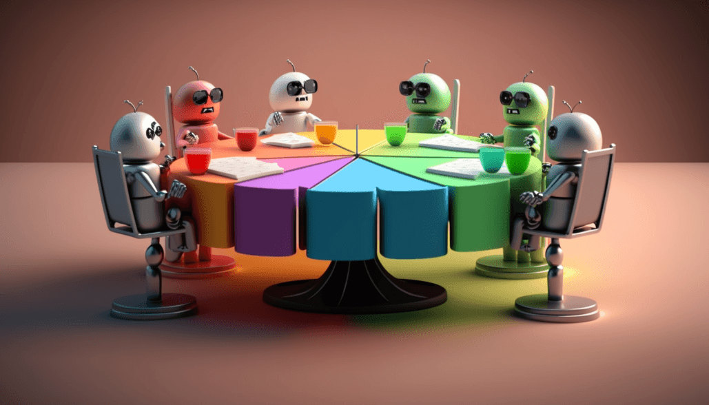 robots around the table