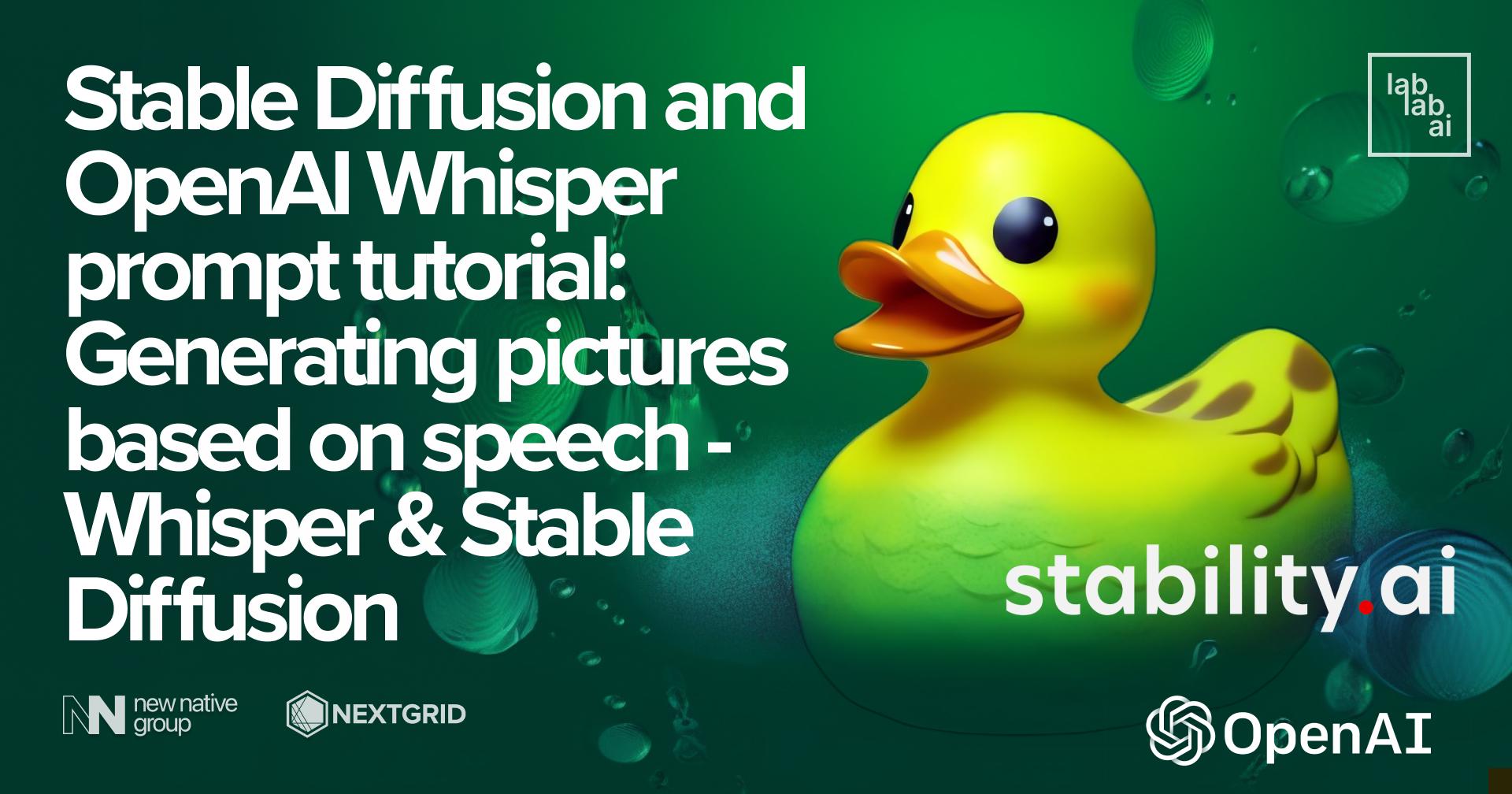 Stable Diffusion and OpenAI Whisper prompt tutorial: Generating pictures based on speech - Whisper & Stable Diffusion