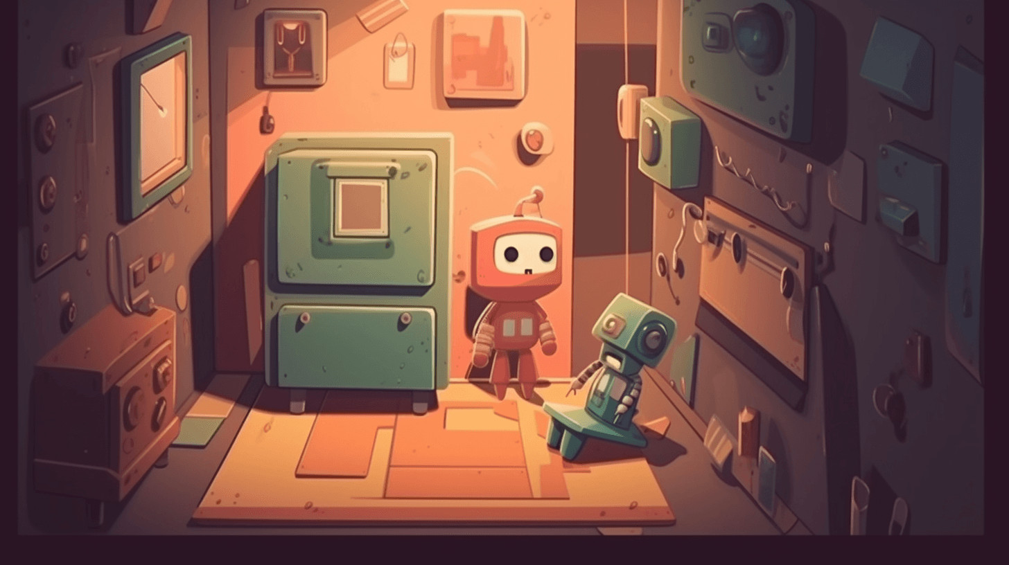 robot in a room