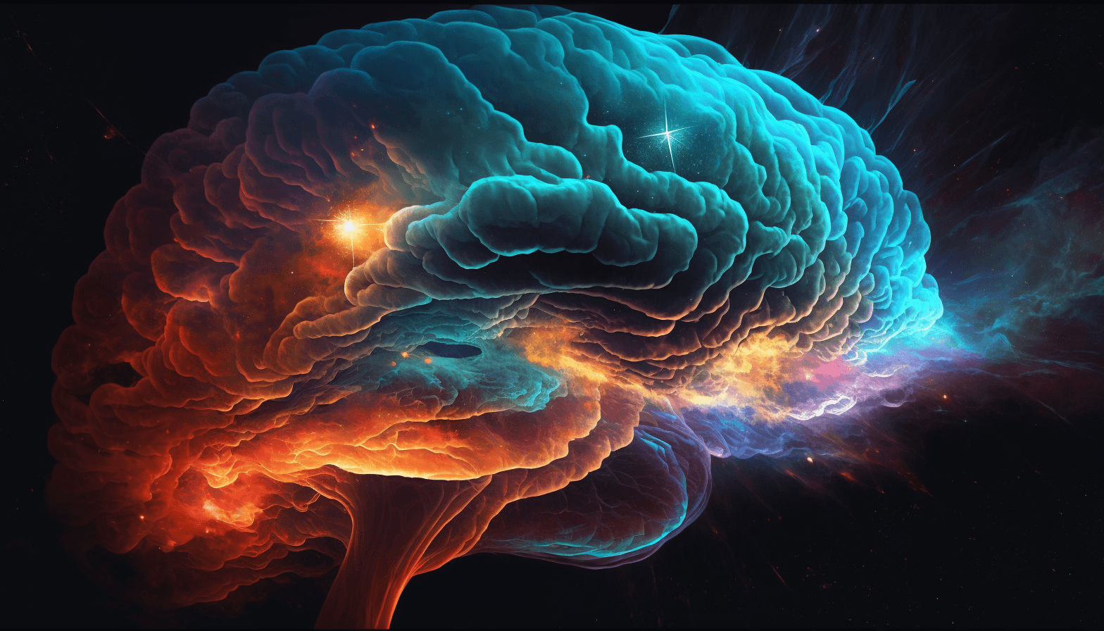 whole universe in shape of a human brain
