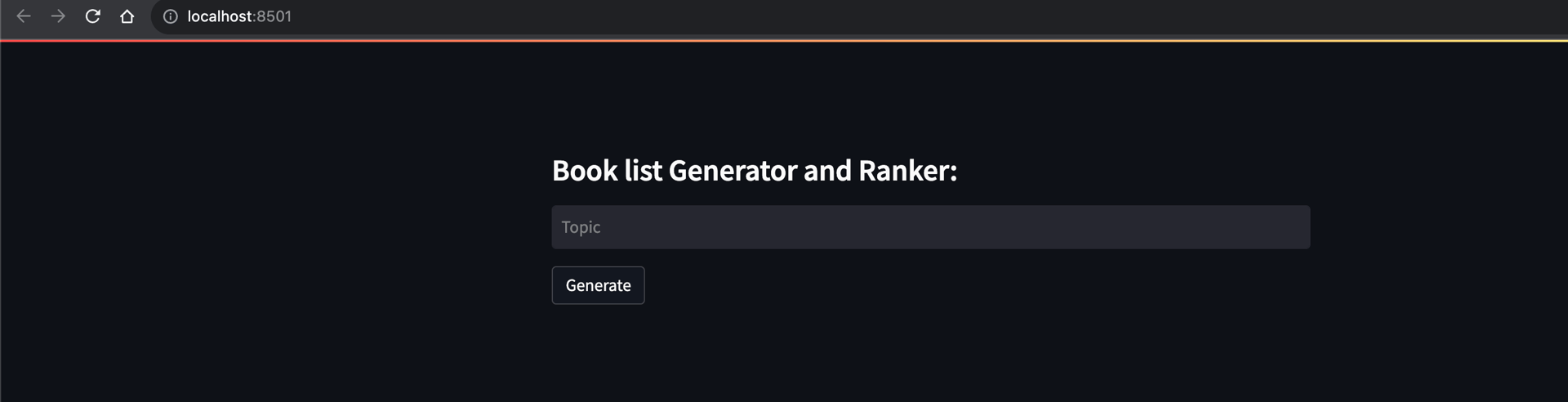 Book list generator