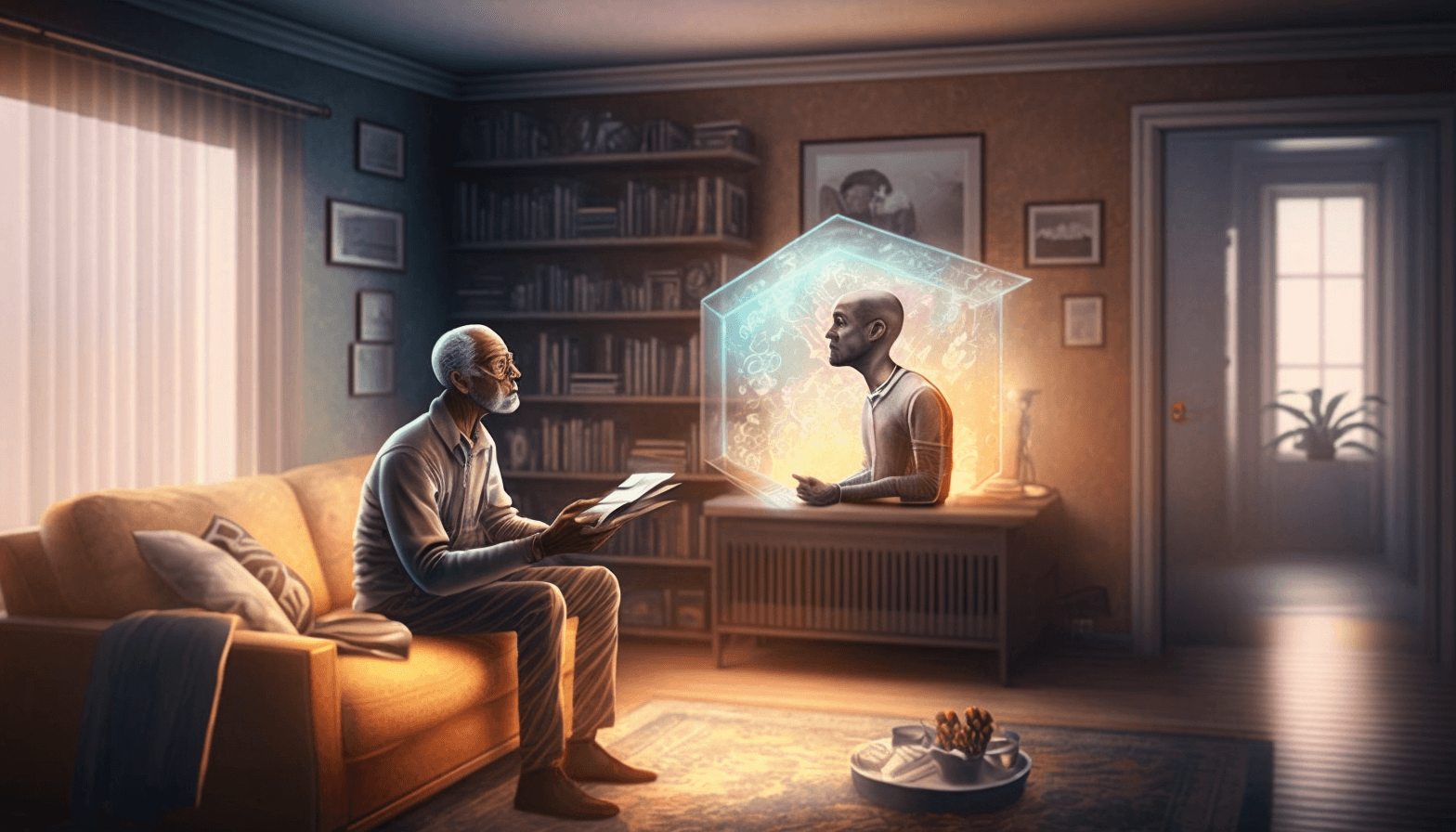 holographic psychologist with a patient